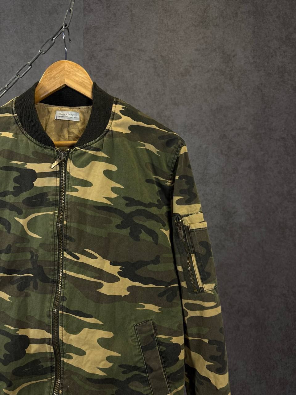 Zara Zara Man camo military bomber jacket Size US L / EU 52-54 / 3 - 2 Thumbnail