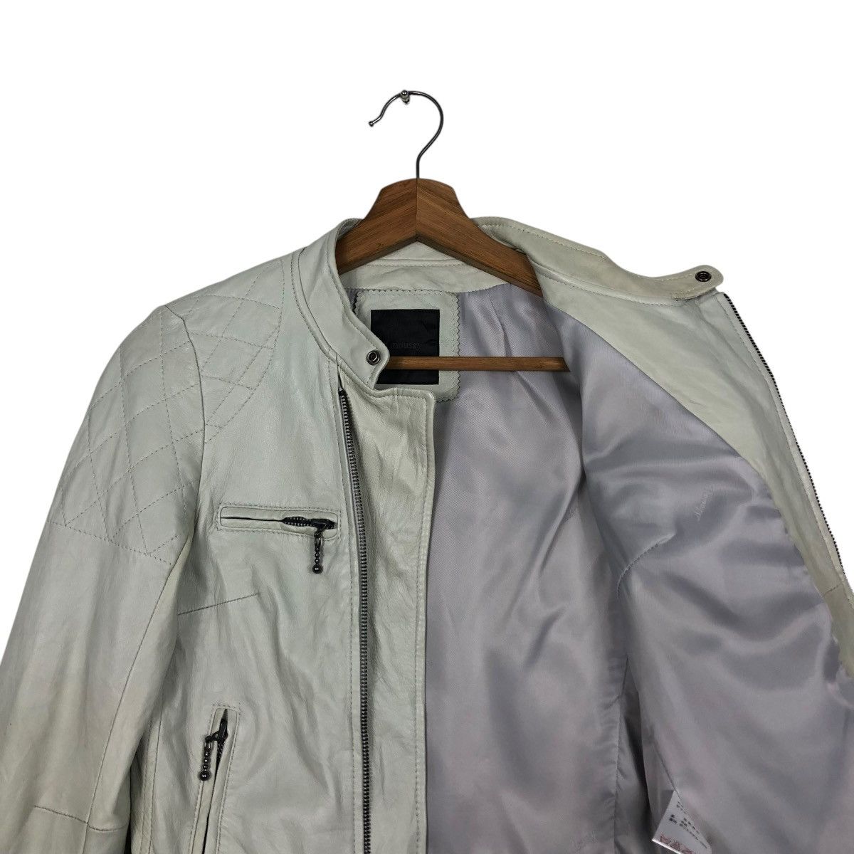 Japanese Brand 🔥CROPPED BIKER SOFT LEATHER JACKET MOUSSY ISSEY MIYAKE Size US S / EU 44-46 / 1 - 12 Thumbnail