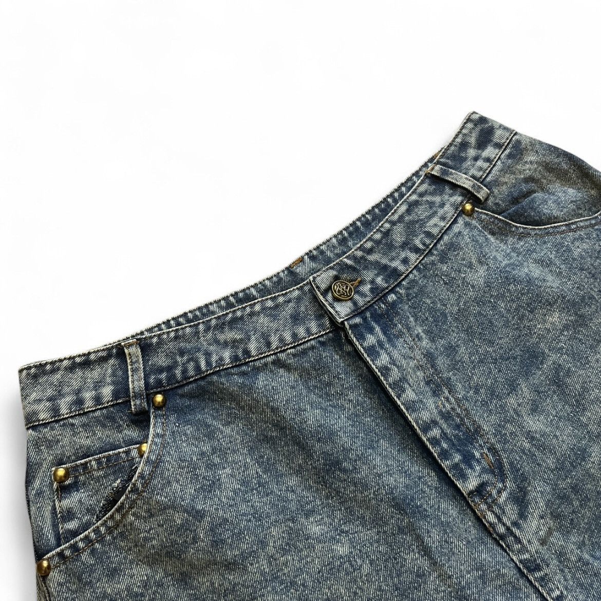 Japanese Brand American Double Side Denim Camo Shorts Hip-Hop Wide Leg Goth Size US 30 / EU 46 - 5 Thumbnail