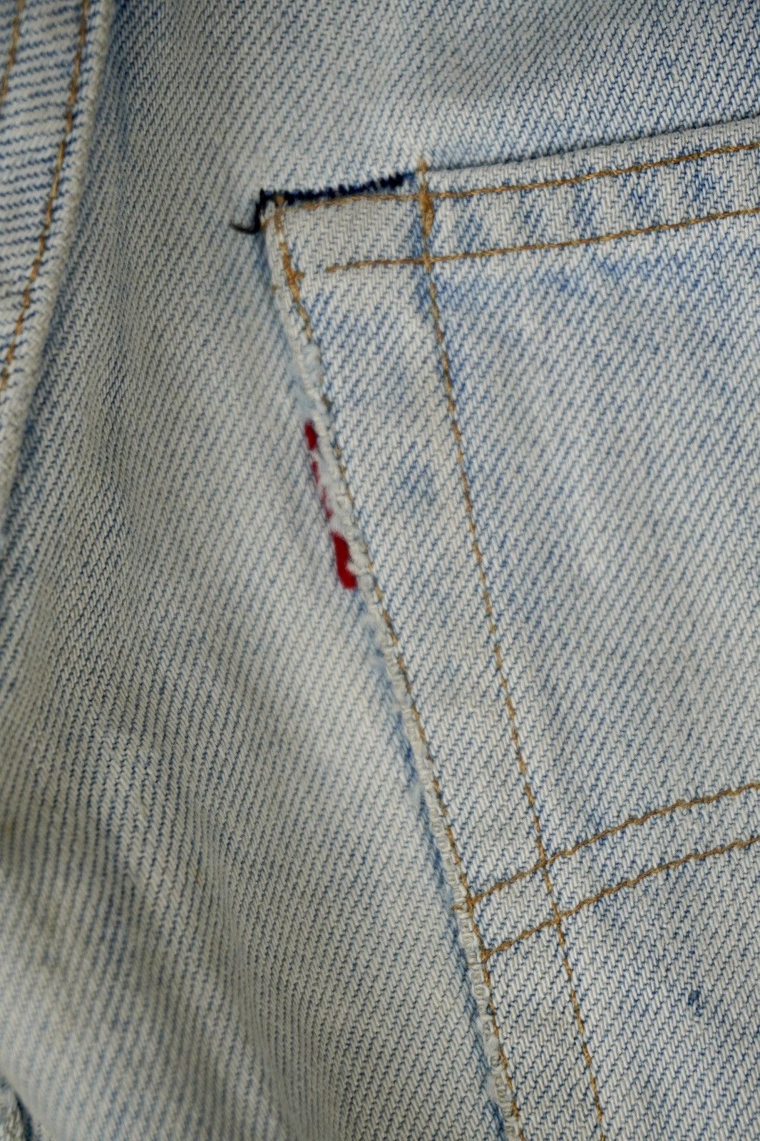 Levi's × Vintage Vintage Levis 501 Redline Selvedge Button #6 Grunge Baggy Size US 30 / EU 46 - 13 Thumbnail