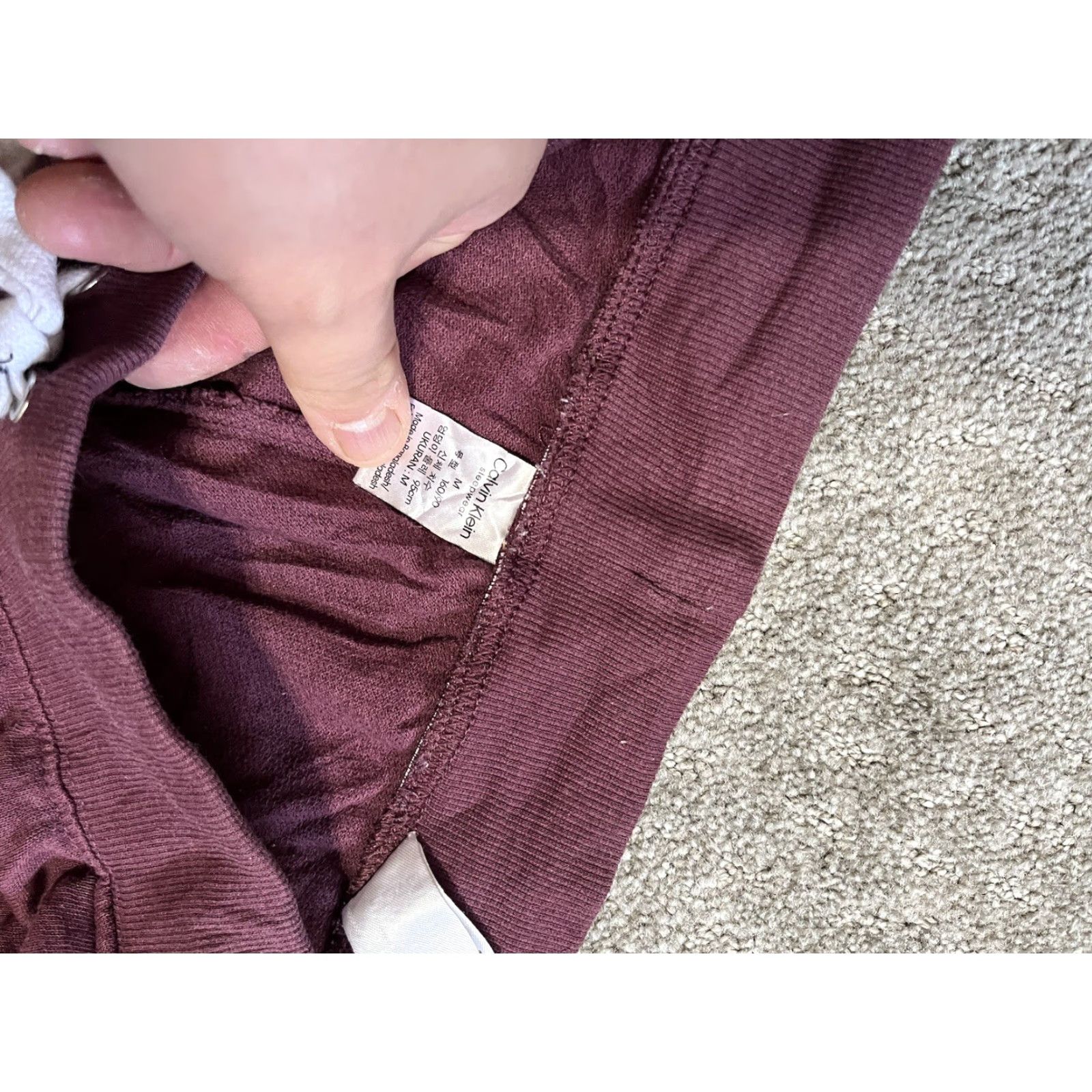 Calvin Klein Calvin Klein Sweatpants; Medium Lounge Maroon Logo Women CK Logo Sleepwear Pants Size 32" / US 10 / IT 46 - 5 Thumbnail