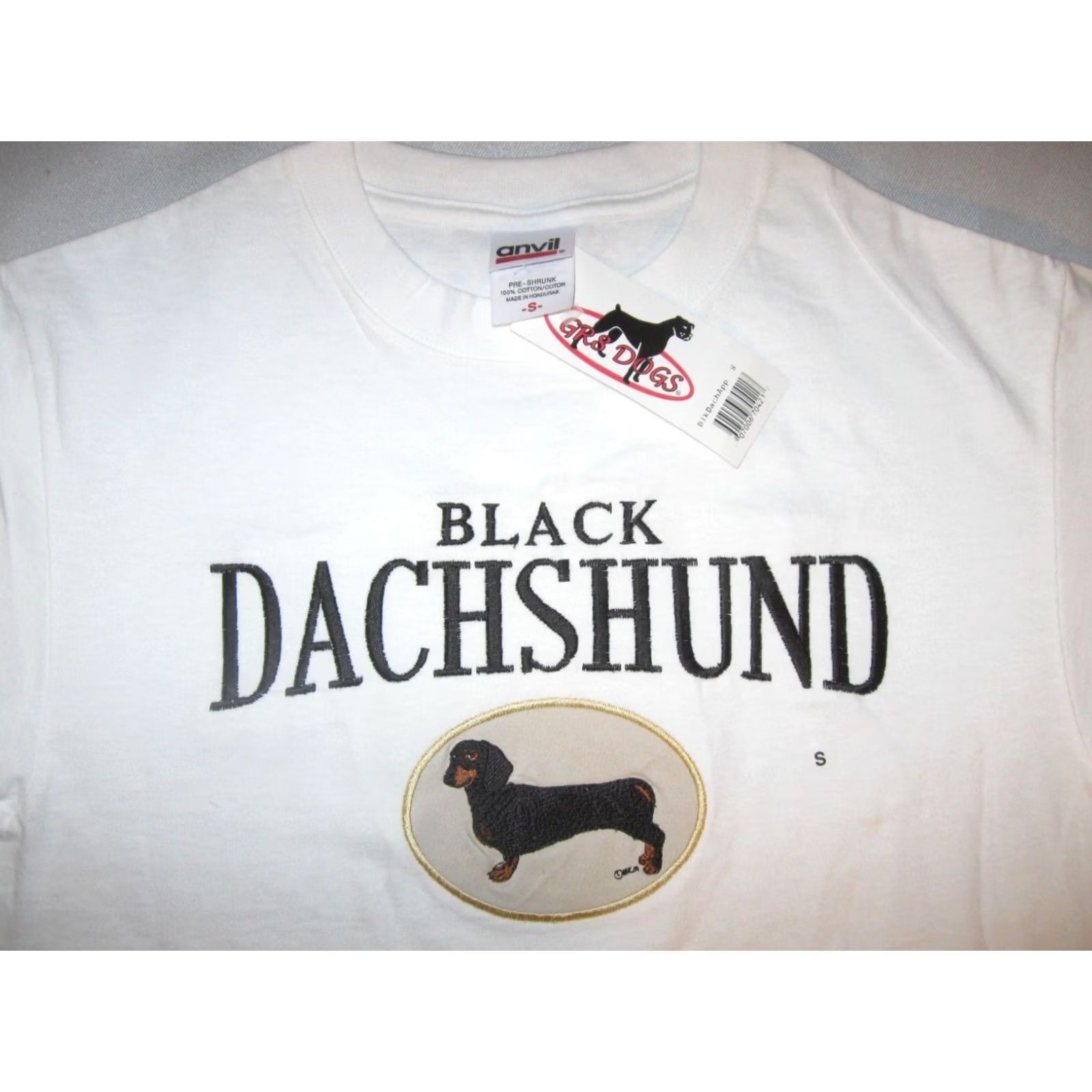 Vintage BLACK DACHSHUND Dog Lovers GR8 Dogs Shirt NEW Mens Adult Small CUTE PETS Size US S / EU 44-46 / 1 - 3 Thumbnail