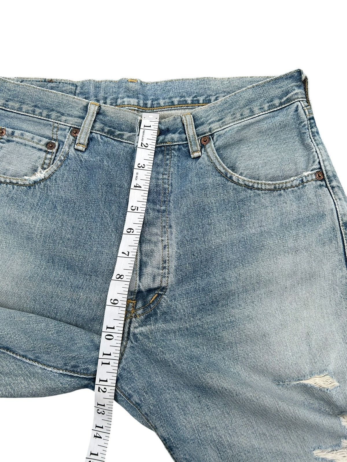 Kapital Vintage Levis Big E Selvedge Thrashed Denim Jeans Size US 32 / EU 48 - 17 Thumbnail