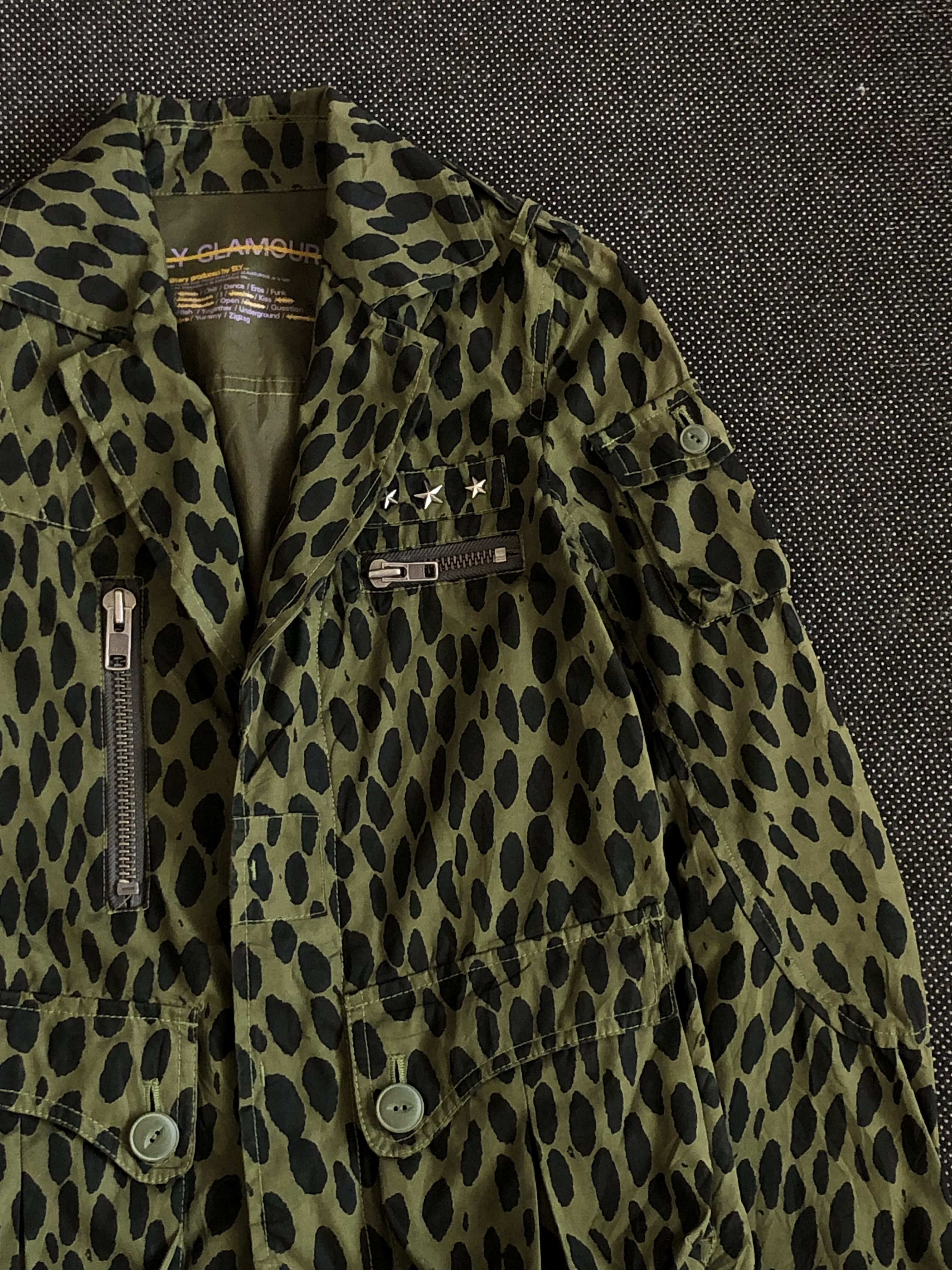 Japanese Brand SLY GLAMOUR JAPAN LEOPARD PRINT MILITARY JACKET 5-POCKETS Size US XS / EU 42 / 0 - 6 Thumbnail