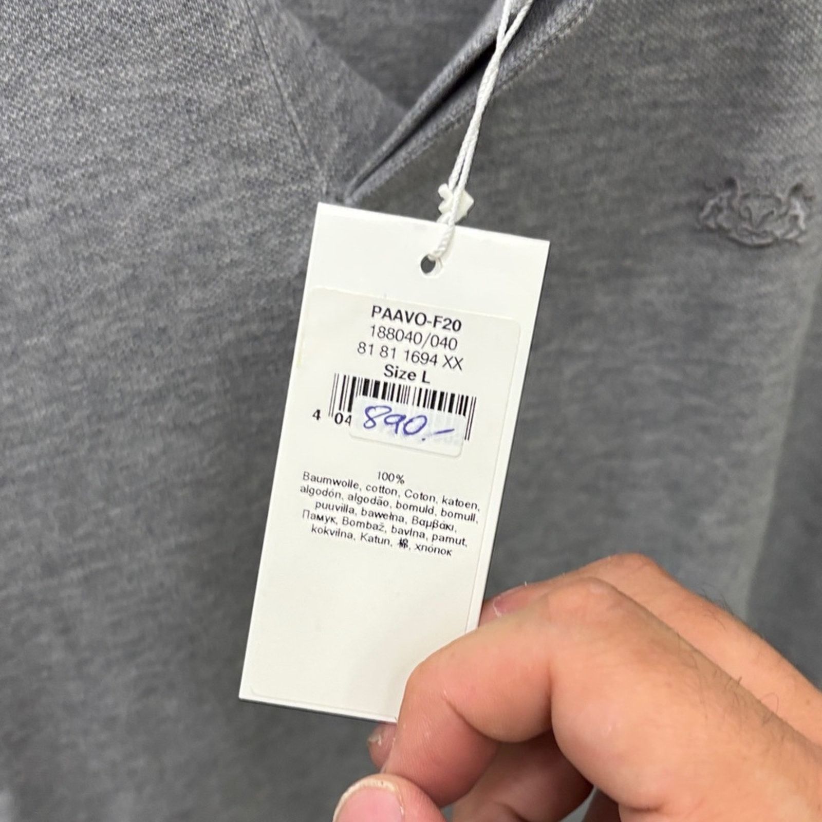 Other NWT Van Laack Classic Gray Polo Shirt Navy Accents Size L Size US L / EU 52-54 / 3 - 3 Thumbnail