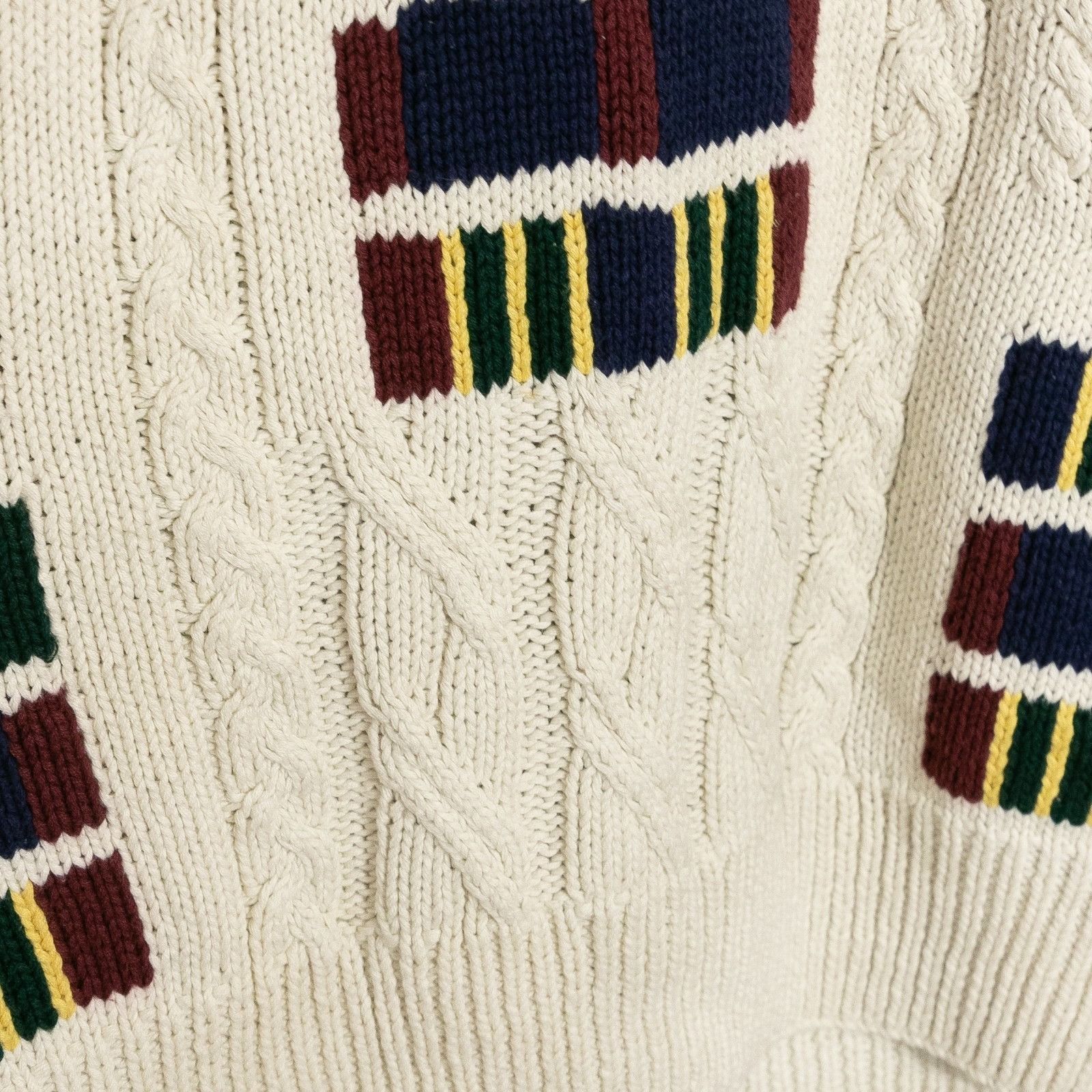 Nautica Vintage 90s Nautica Cotton Knit Cable Knit Sweater Mens XL Size US XL / EU 56 / 4 - 4 Thumbnail