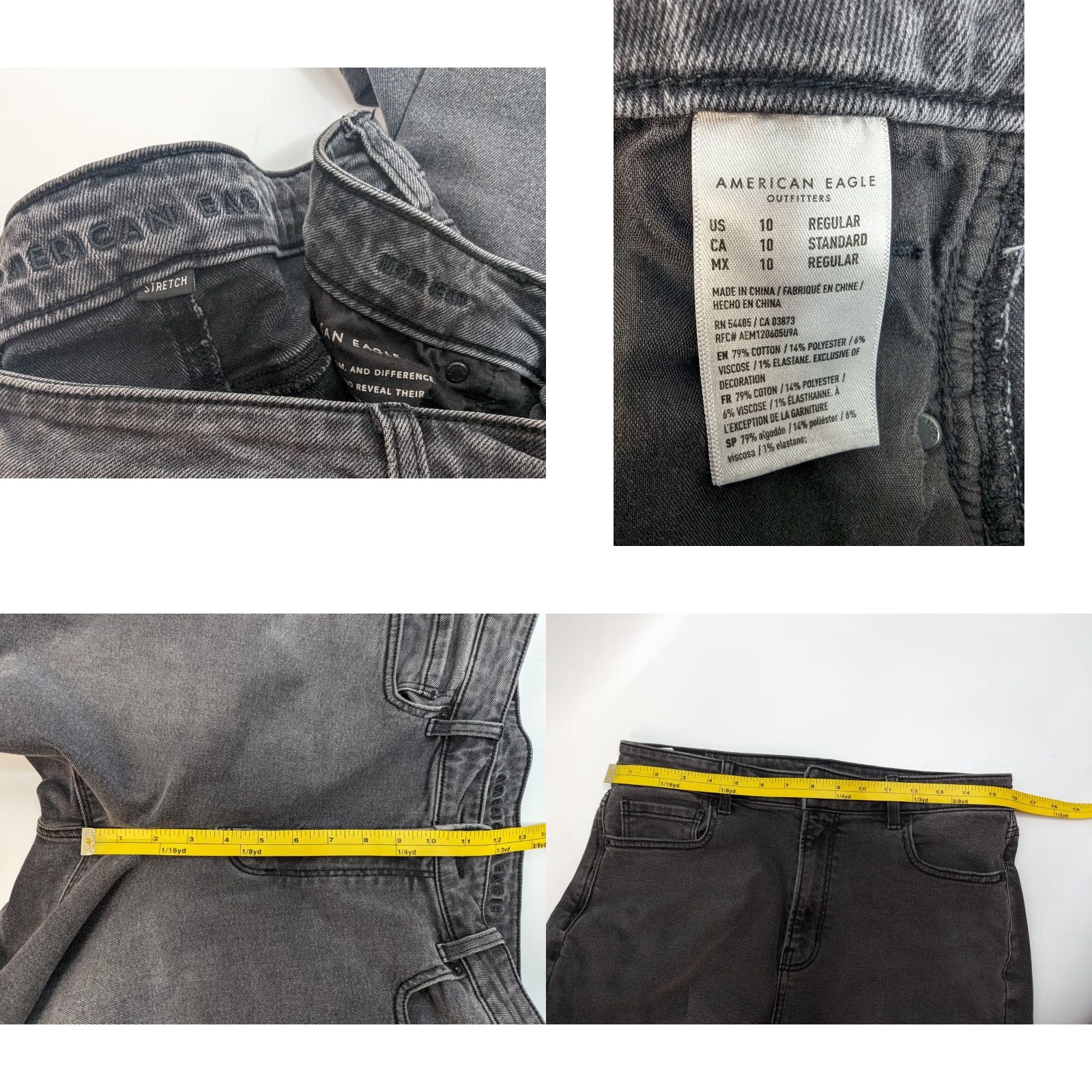American Eagle Outfitters American Eagle Outfitters Jeans Mom Jean Denim Black Size 10 Stretch 32in Inseam 27in Waist 32in 5-Pocket XS? Size 32" / US 10 / IT 46 - 8 Thumbnail