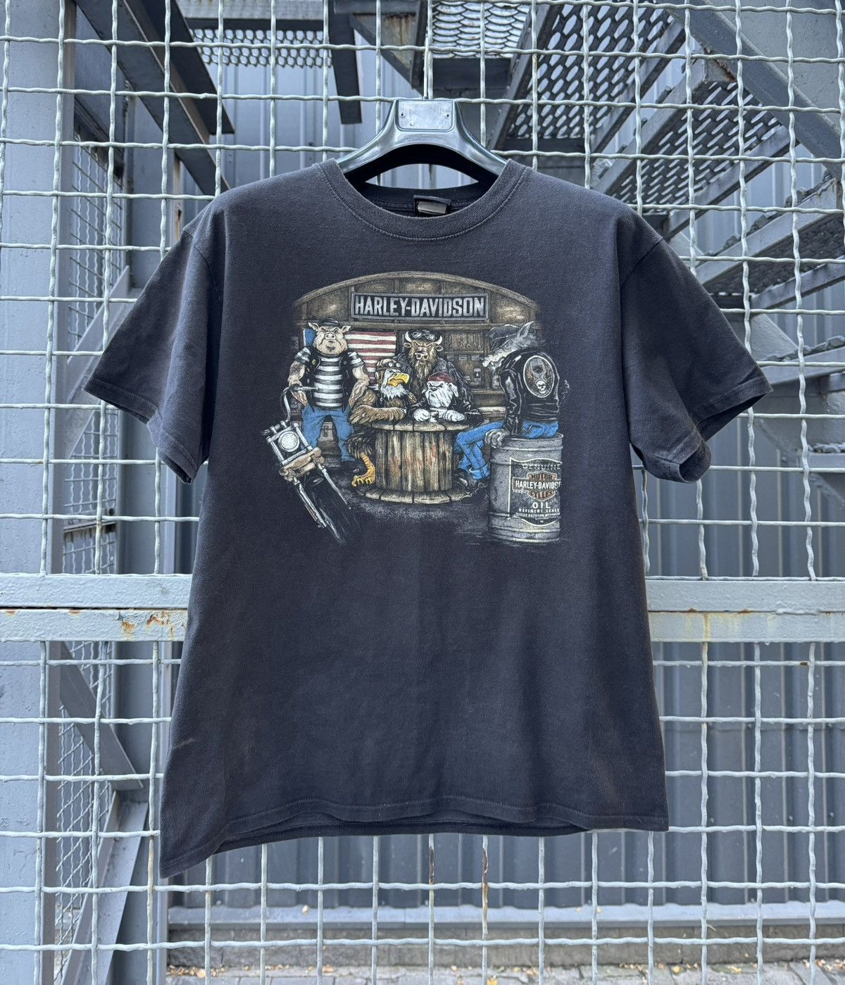 Harley Davidson × Vintage Harley Davidson West Coast T Shirt Scotland y2k Size US L / EU 52-54 / 3 - 1 Thumbnail