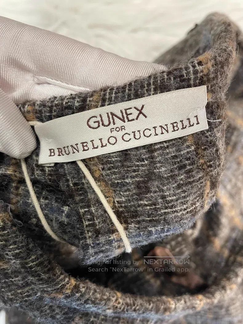 Brunello Cucinelli Brunello Cucinelli Caramel Gray Plaid Alpaca Pleated Skirt Size 27" / US 4 / IT 40 - 6 Thumbnail