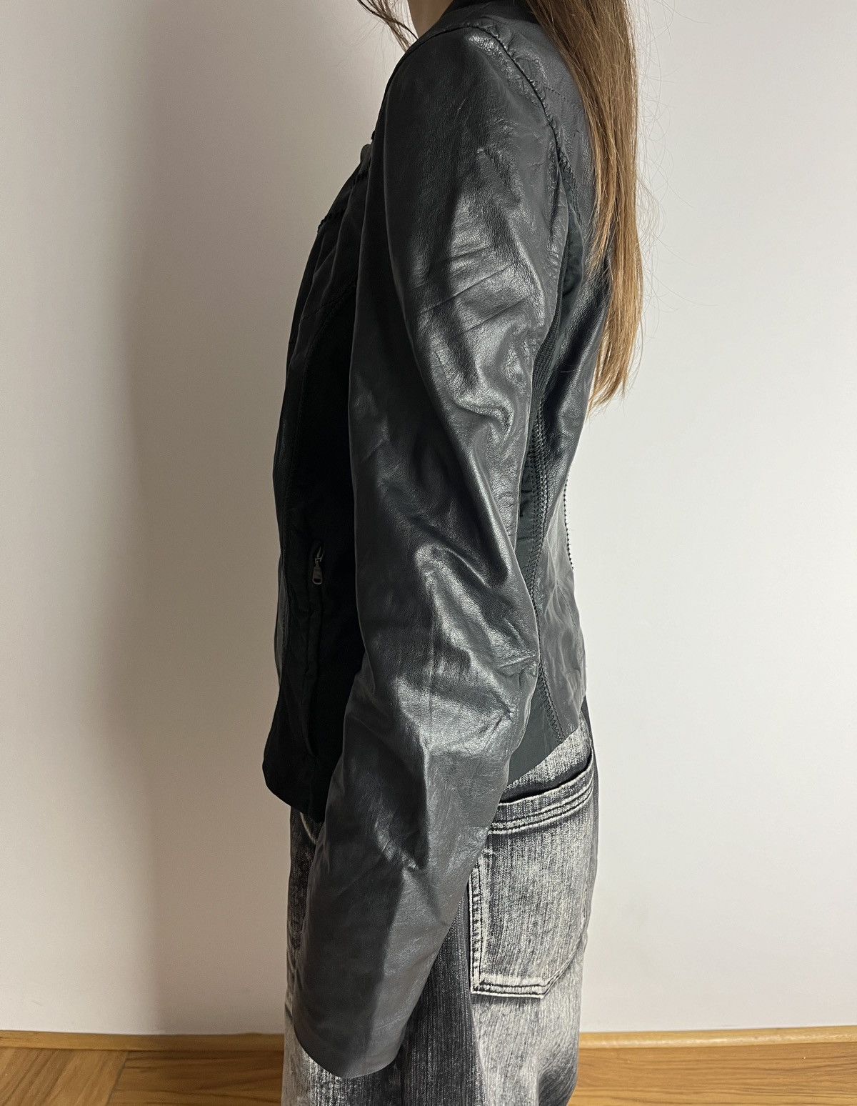 Diesel Black Gold Vintage Diesel Black Gold Rider Punk Lamb Leather Jacket Size M / US 6-8 / IT 42-44 - 2 Thumbnail