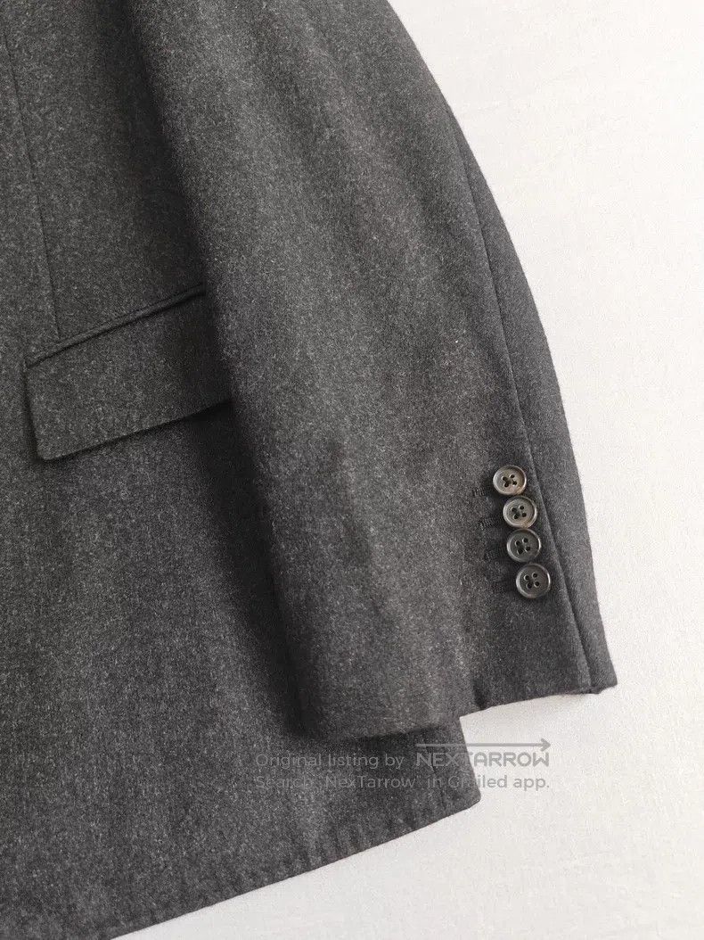 Hermes Hermes Men's Cashmere Blazer Jacket, Grey-Black, 97% Cashm Size 52R - 8 Thumbnail