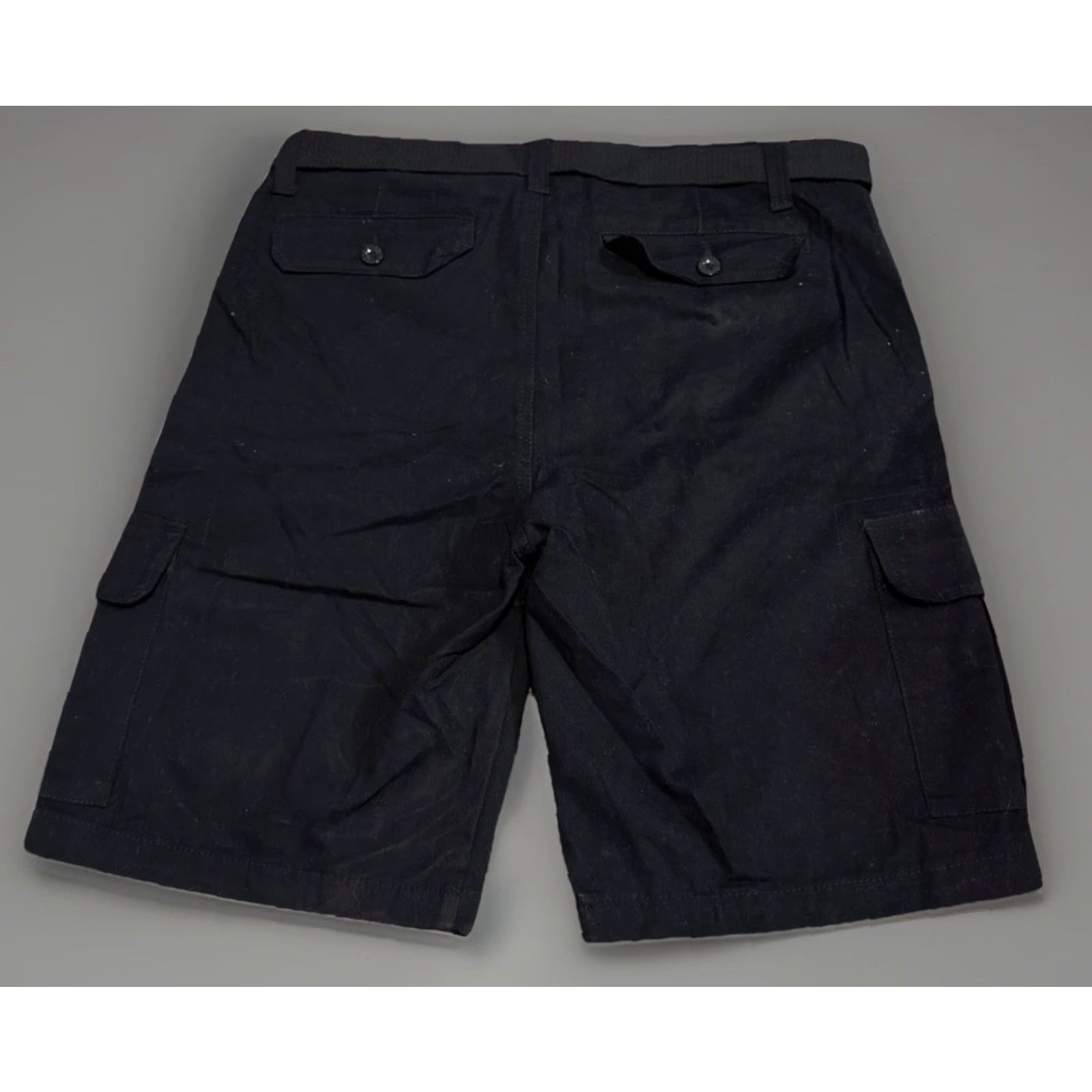 Vintage Copper Denim Black Cotton Cargo Shorts Belt 36” Men Regular Cotton Denim Cargo Belted Black 36 Mens Size US 36 / EU 52 - 2 Thumbnail