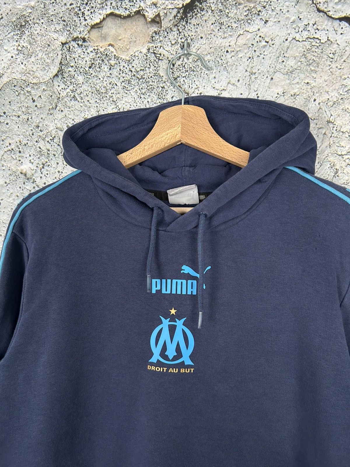 Puma Vintage Puma Olympique Marsylie Soccer Jersey Hoodie Size US S / EU 44-46 / 1 - 3 Thumbnail