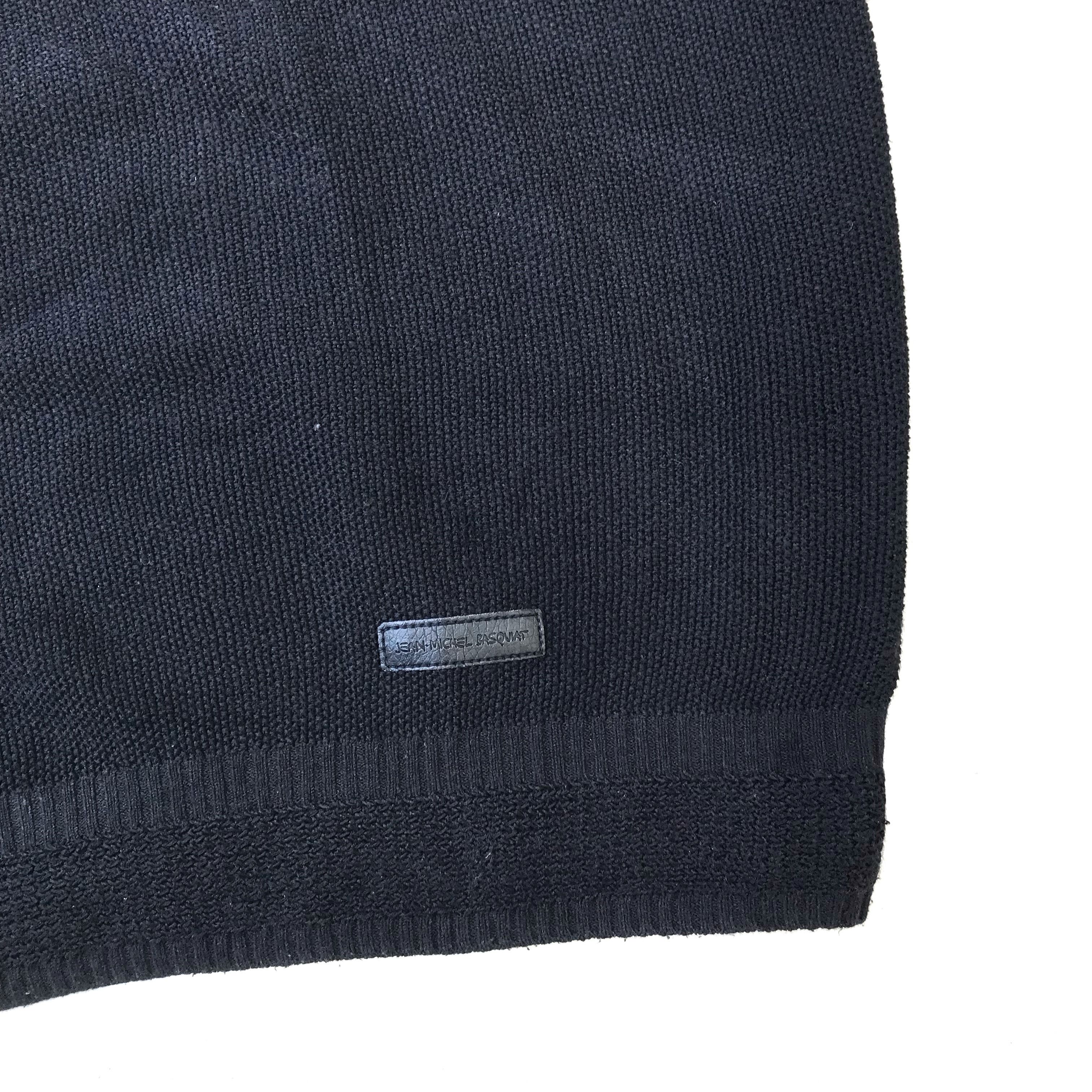 Jean-Michel Basquiat × Vintage Jean Michel Basquiat Jmb Black Polo Knitwear Size US M / EU 48-50 / 2 - 2 Thumbnail