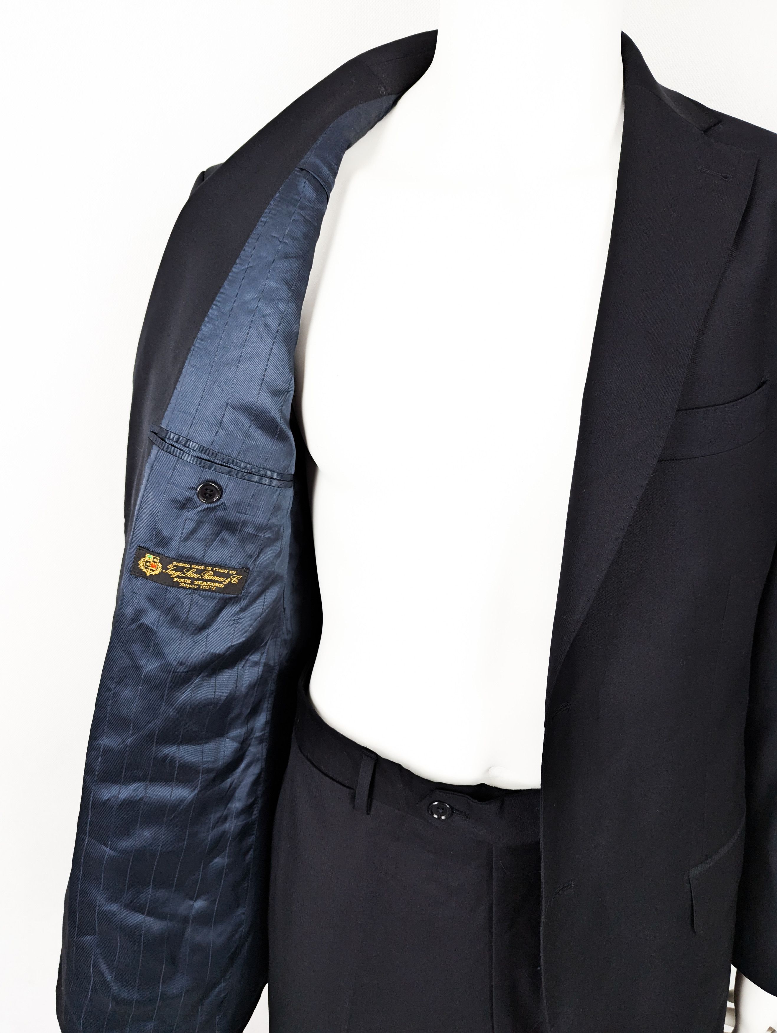Loro Piana Loro Piana black suit Size 52R - 8 Thumbnail