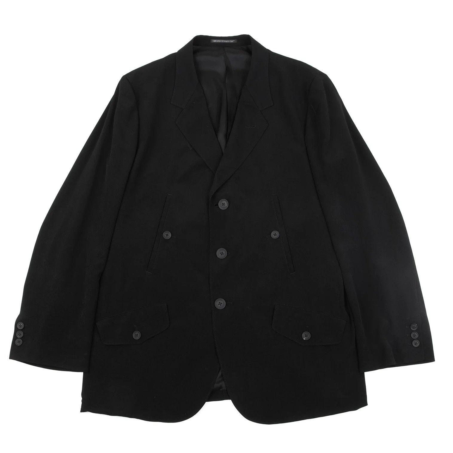 Yohji Yamamoto Crepe De Chine Pocket Design Jacket