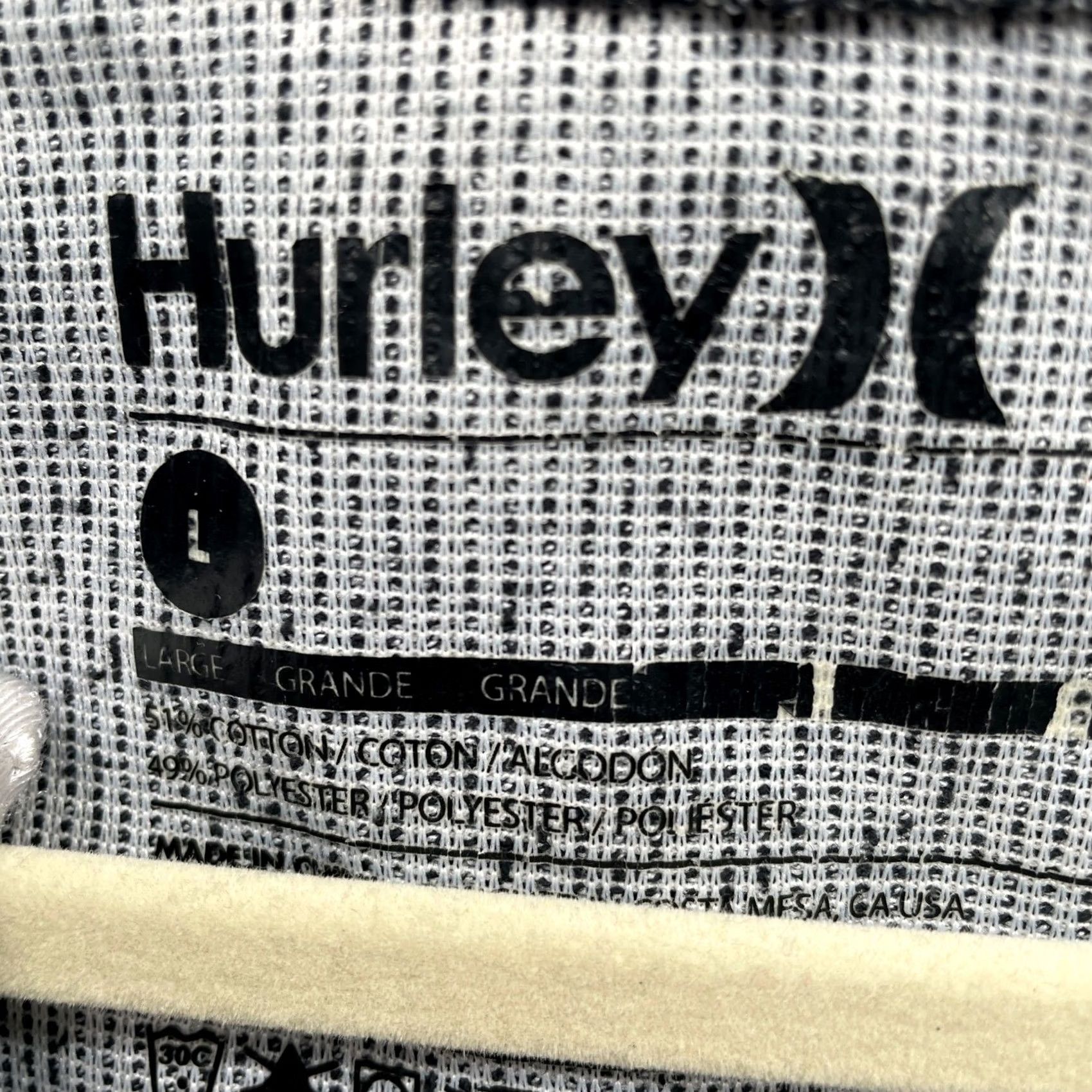 Hurley Hurley Hoodie Mens Large Gray Pullover Henley Towel Textured Cotton Blend Size US L / EU 52-54 / 3 - 5 Thumbnail