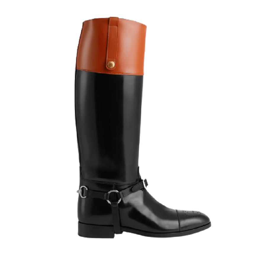 Gucci Web Knee high Boot with Harness Size US 12.5 / EU 45-46 - 1 Thumbnail