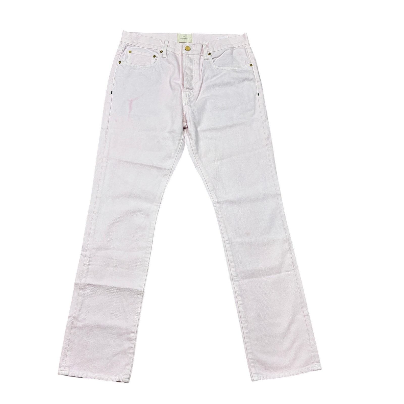 Sid Mashburn $150 Sid Mashburn Slim Straight Jeans Light Pink Men's 33x32 Size US 33 - 1 Thumbnail