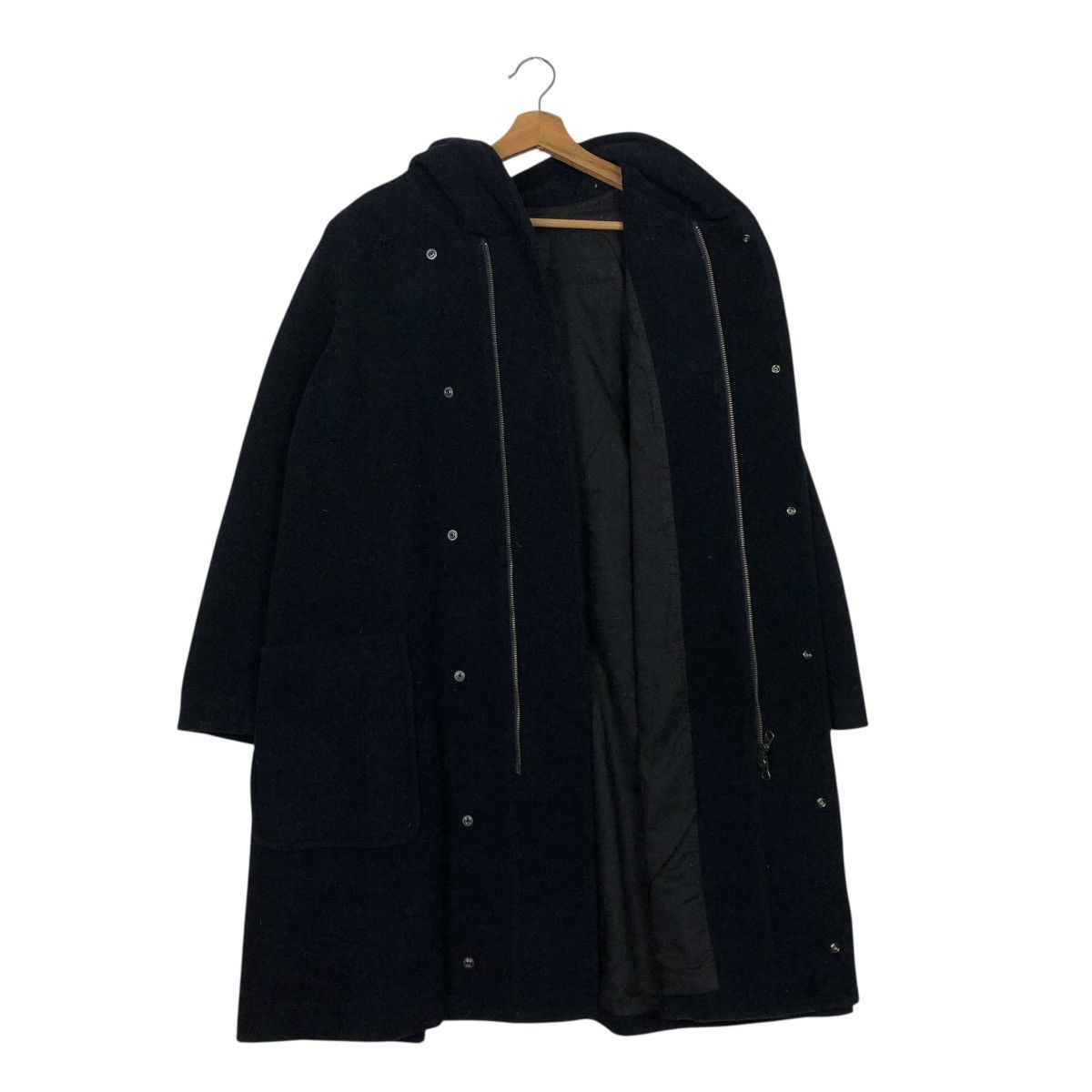 Issey Miyake 🔥RICH BLACK OVER SIZED WOOL LONG JACKET ZUCCA ISSEY MIYAKE Size US M / EU 48-50 / 2 - 13 Thumbnail