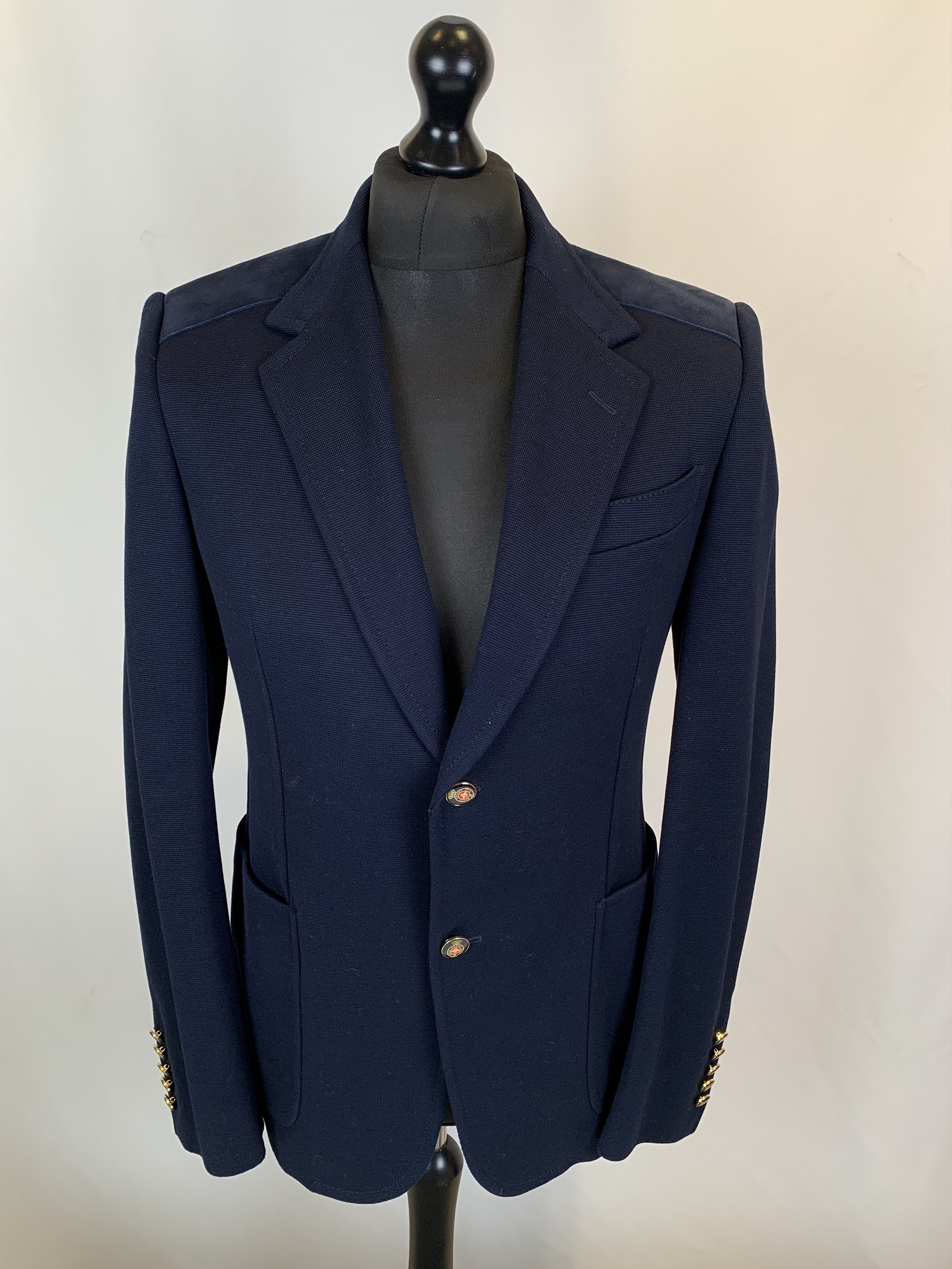 image of Classic Gucci Luxury Blazer in Navy, Men's (Size 52R)