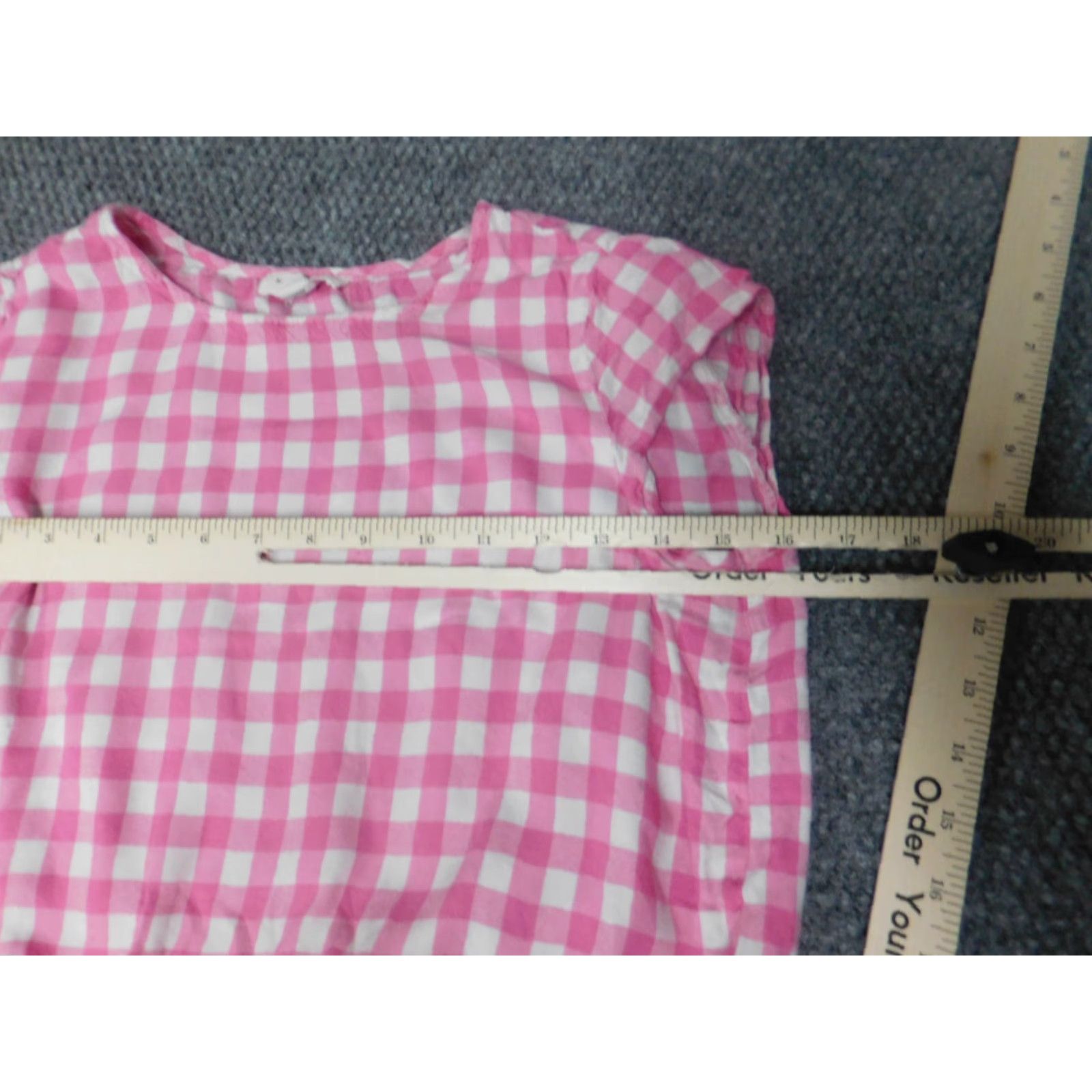 Vintage Beach Lunch Lounge Blouse Womens Small Pink Plaid Sleeveless Cap Neckline Collared Casual Basic 90s Beach Theme Ruffle Breathable Size S / US 4 / IT 40 - 4 Thumbnail