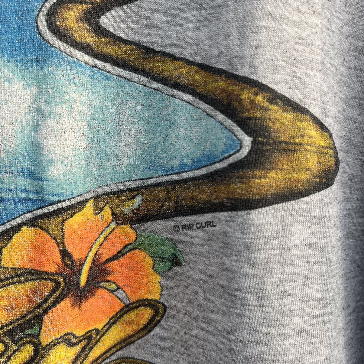 Rip Curl Thrashed Vintage 90s Rip Curl Surfing Brand Tee Size US XL / EU 56 / 4 - 4 Thumbnail