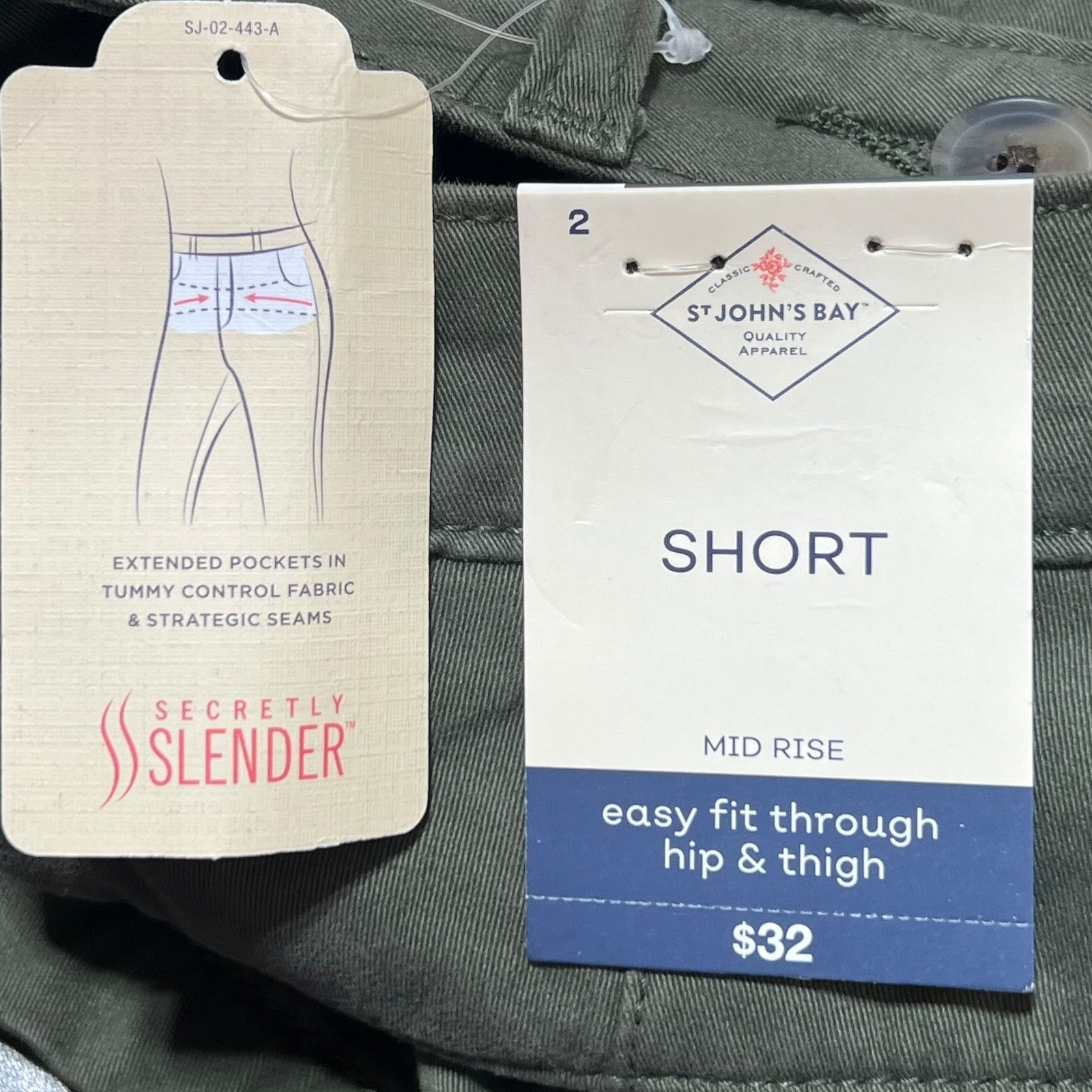 Other St. John's Bay - Women's Mid-Rise Secretly Slender 7" Inseam Size 26" / US 2 / IT 38 - 12 Thumbnail