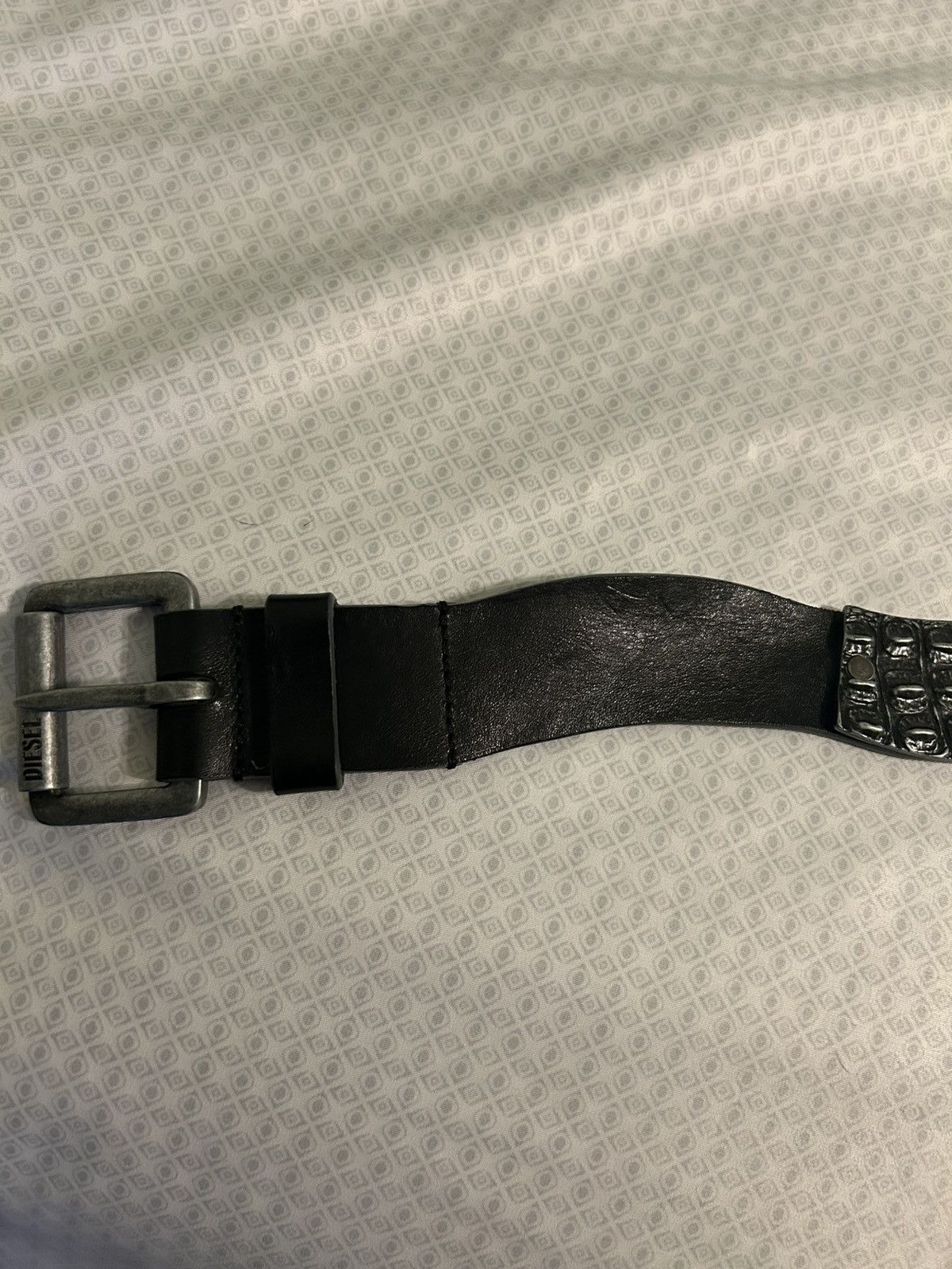 Diesel Diesel Crocodile Belt Size 42 - 14 Thumbnail
