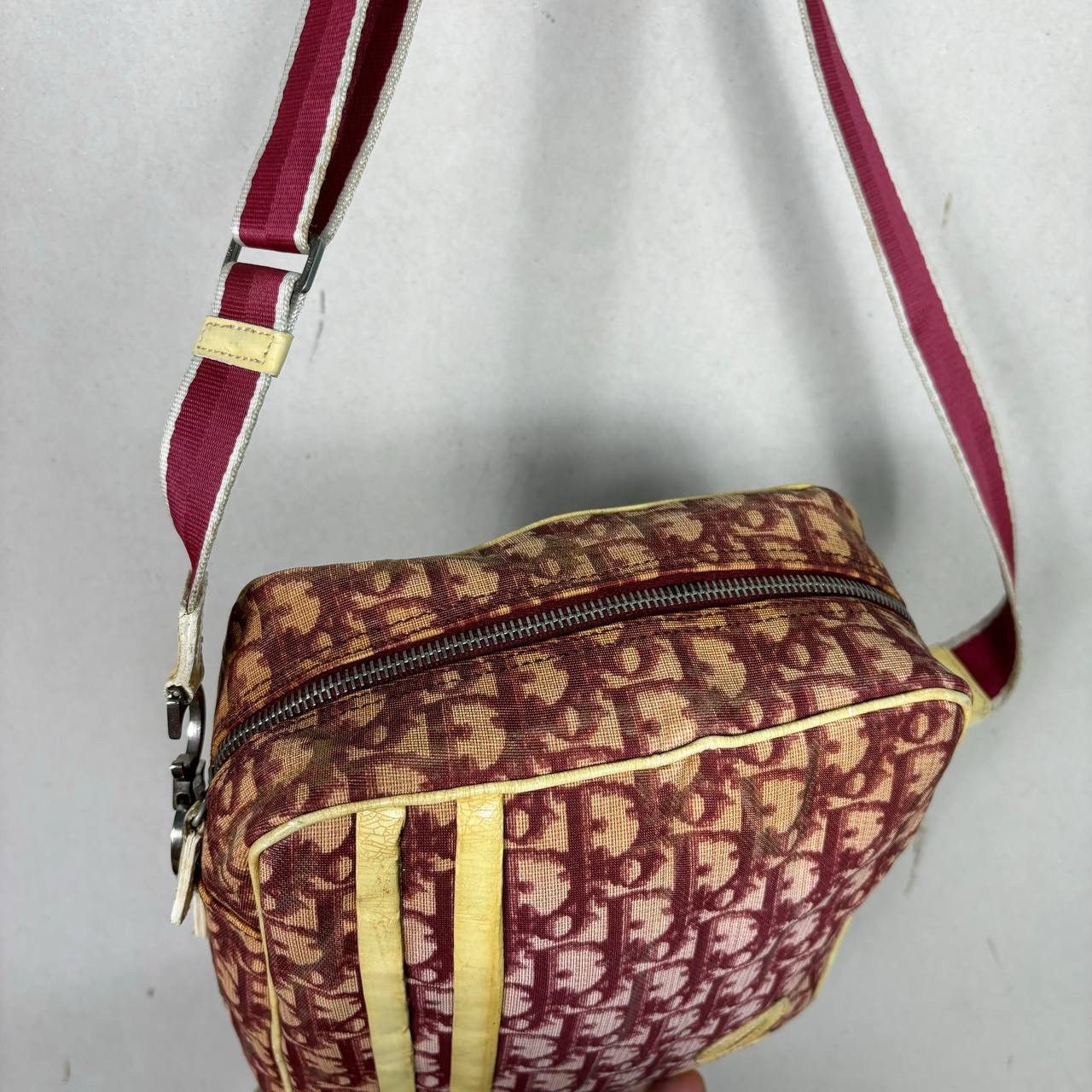 Dior Dior Vintage Trotter Messenger Bag No 2 Burgundy Galliano Size ONE SIZE - 5 Thumbnail