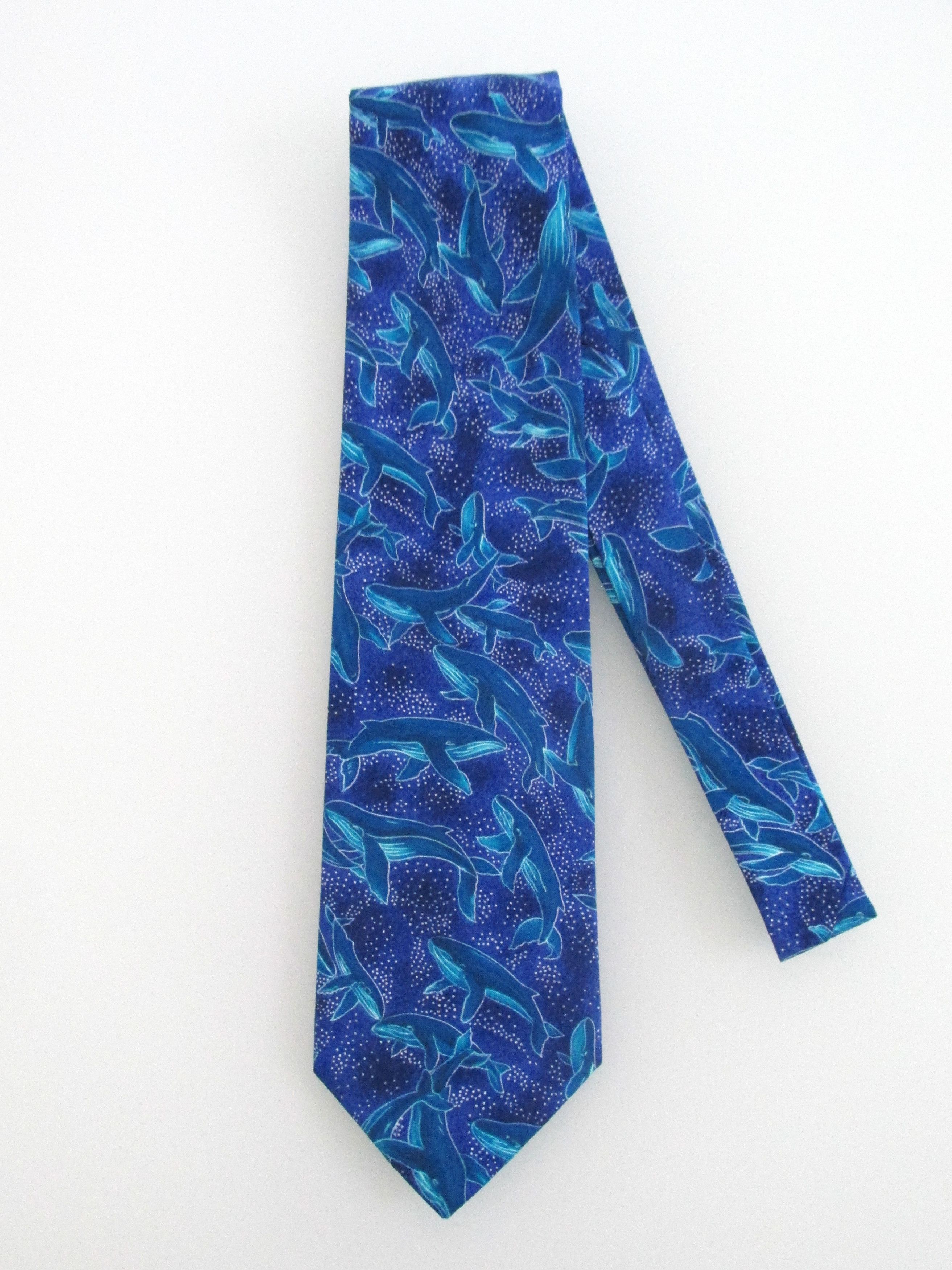 Other D'em Crazy (NWOT) Whale Men's Cotton Tie Size ONE SIZE - 1 Thumbnail
