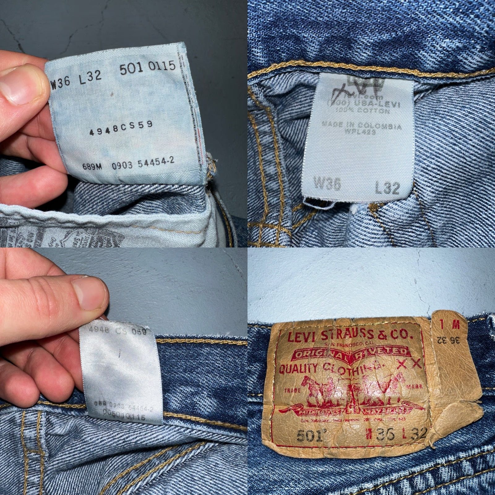 Levi's Levi's 501 Jeans Vintage 90s Mexico Straight Levi's 501 Series Men Regular 36x32 Blue Denim Cotton Size US 36 / EU 52 - 9 Thumbnail