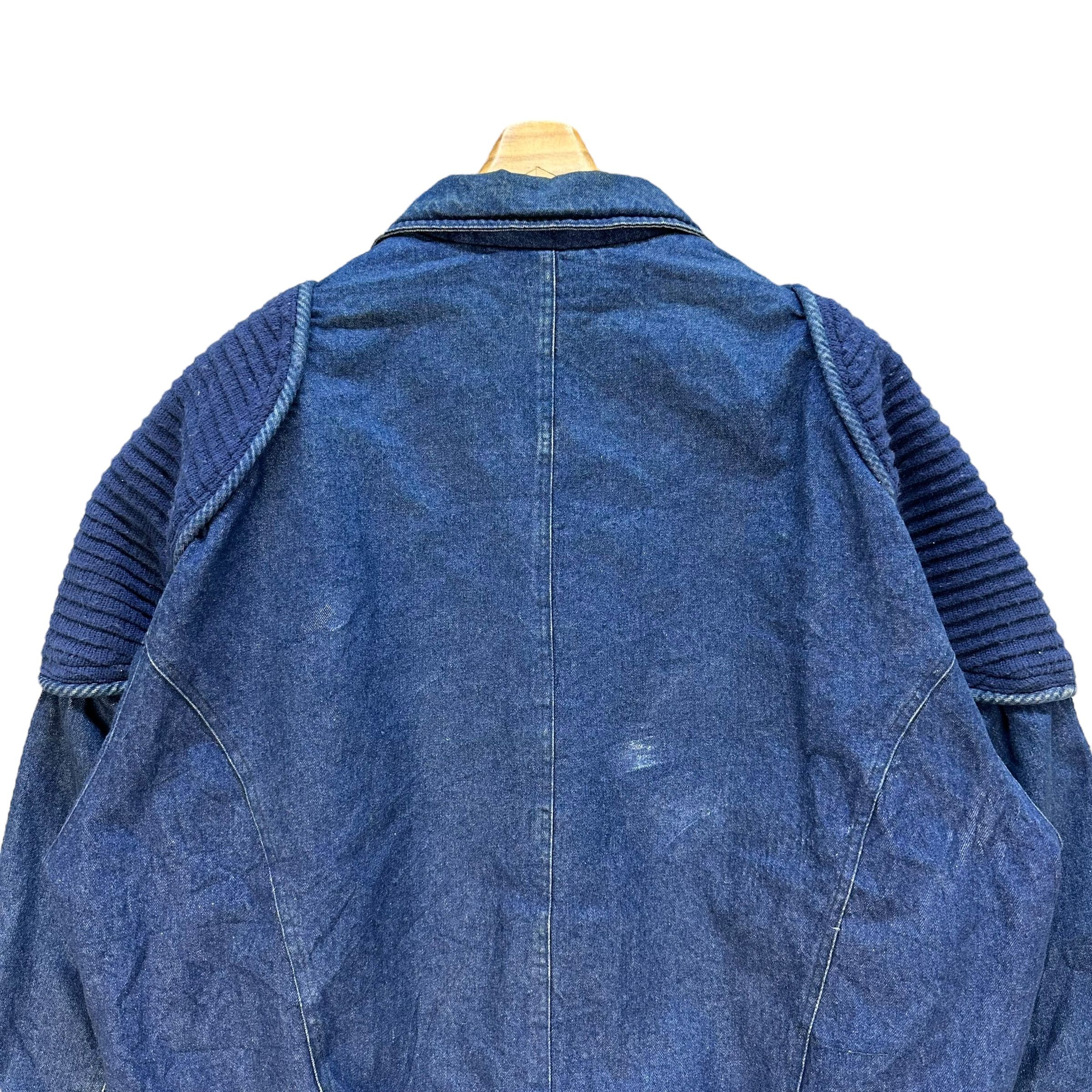 Japanese Brand 90's RVX Blue Denim Jacket Free Size Nice Design #1497-A62 Size US L / EU 52-54 / 3 - 14 Thumbnail
