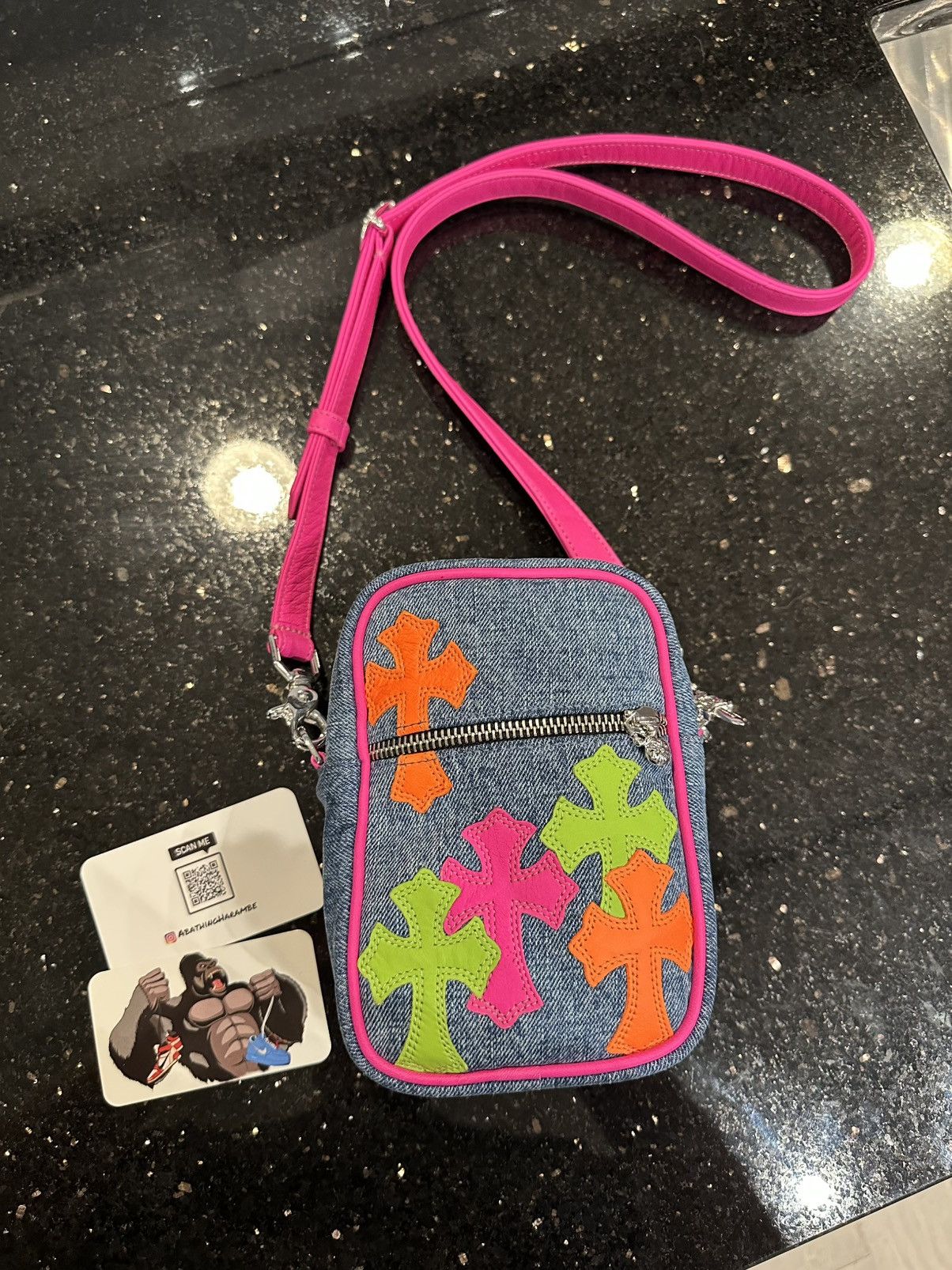 Chrome Hearts Chrome Hearts MultiColor Cross Patch Shoulder Bag Art Basel Size ONE SIZE - 2 Thumbnail