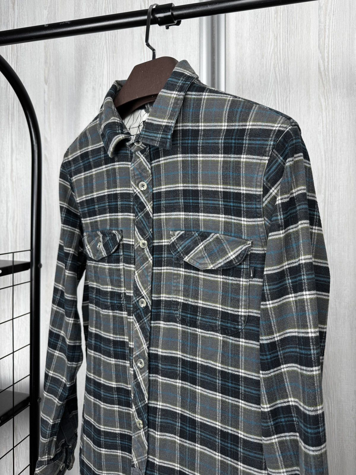 Nike Nike Flannel Shirt LS checkered Button up Black Grey Blue M Size US M / EU 48-50 / 2 - 4 Thumbnail