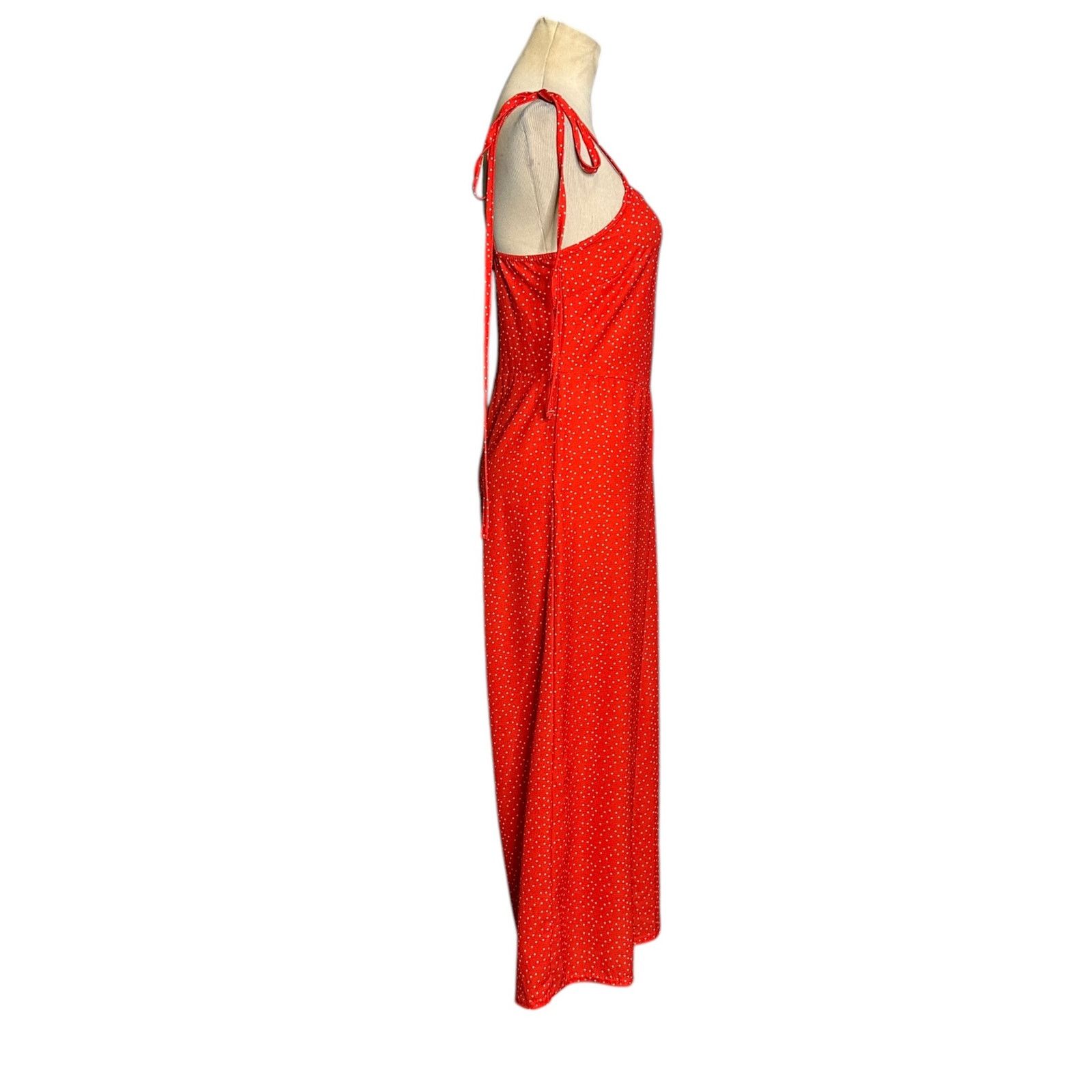 Boohoo Boohoo red white polka dots wide leg jumpsuit size 0 Size 25" / US 0 / IT 36 - 14 Thumbnail