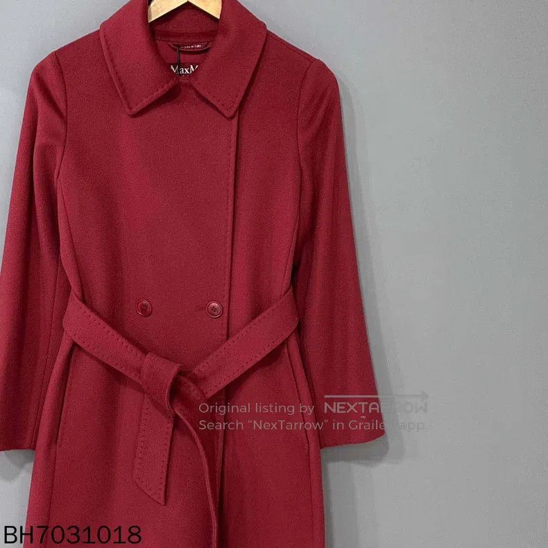 Max Mara Max Mara Long Red Wool Coat Size XS / US 0-2 / IT 36-38 - 2 Thumbnail