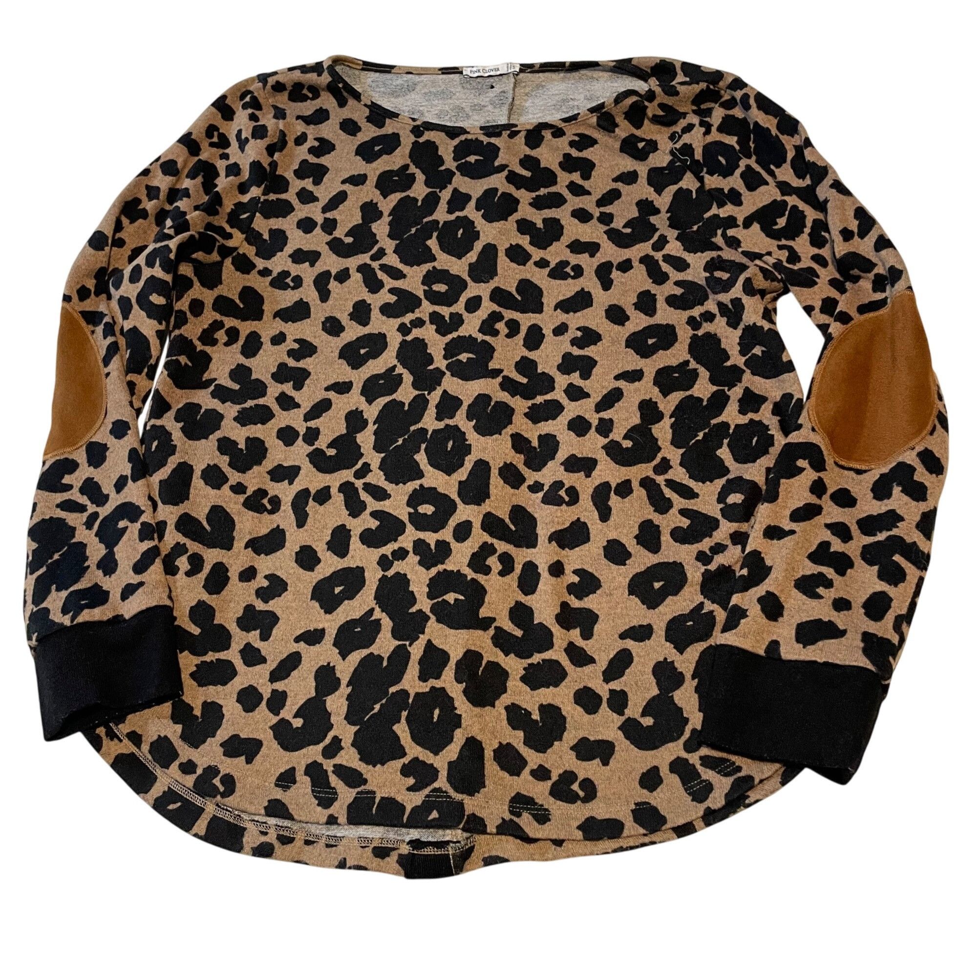 Other Leopard Large Petite Long Sleeve Top Faux Suede Elbow Pink C Size L / US 10 / IT 46 - 1 Thumbnail
