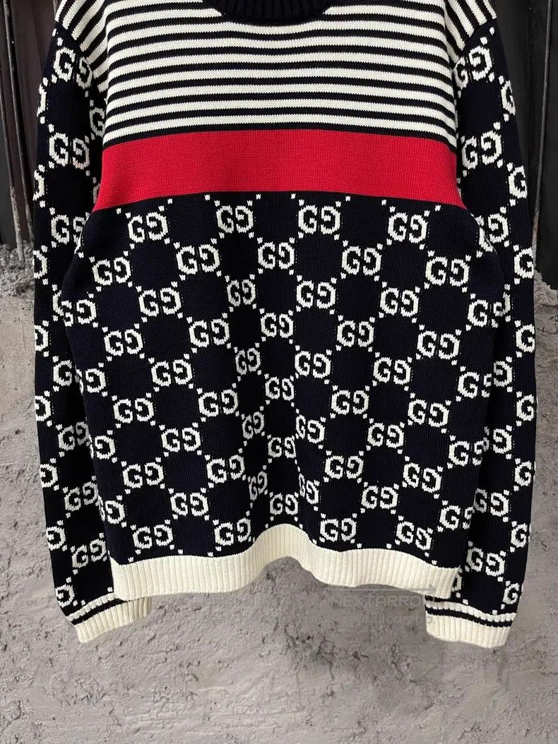 Gucci Gucci Full logo sweater Size US L / EU 52-54 / 3 - 4 Thumbnail