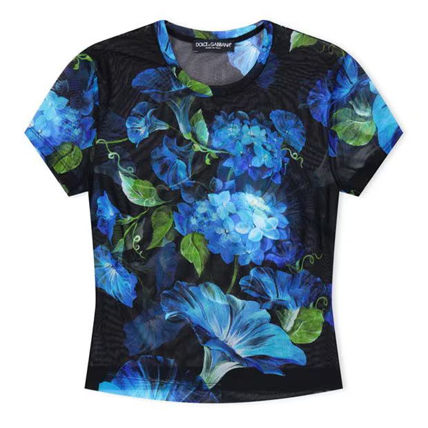 Dolce & Gabbana o1g2r1mq1024 Crop T-Shirts in Multicolor Size S / US 4 / IT 40 - 1 Thumbnail