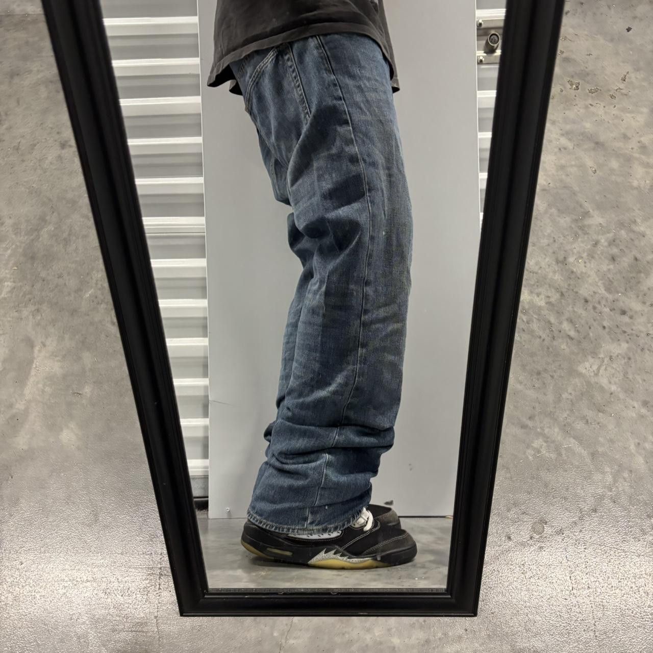 Japanese Brand × Vintage Crazy Vintage Y2K/2000s Grunge Dark Wash Bootcut Essential Denim Jeans! Size US 34 / EU 50 - 2 Thumbnail