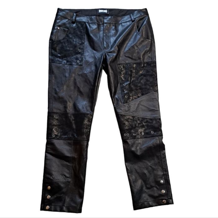 Unbrnd Dolls Kill X Darker Wavs Flanger Unisex Vegan Leather Trous