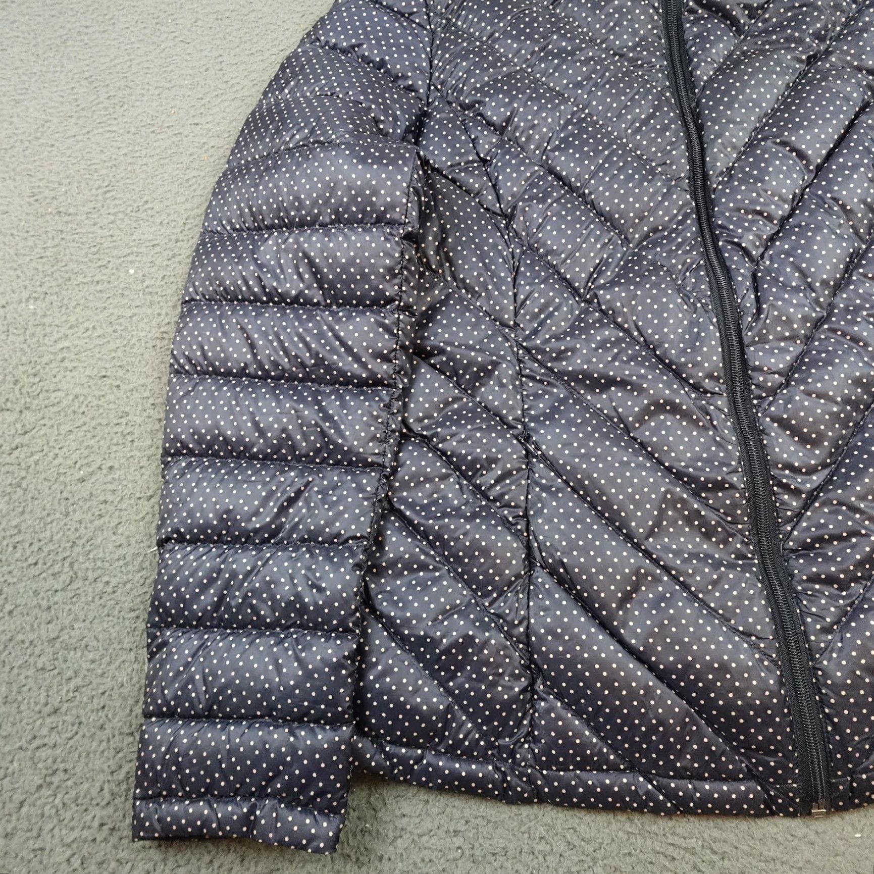 Tommy Hilfiger Tommy Hilfiger Jacket Womens Small Blue Polka Dot Down Puffer Zip Lightweight Size S / US 4 / IT 40 - 3 Thumbnail