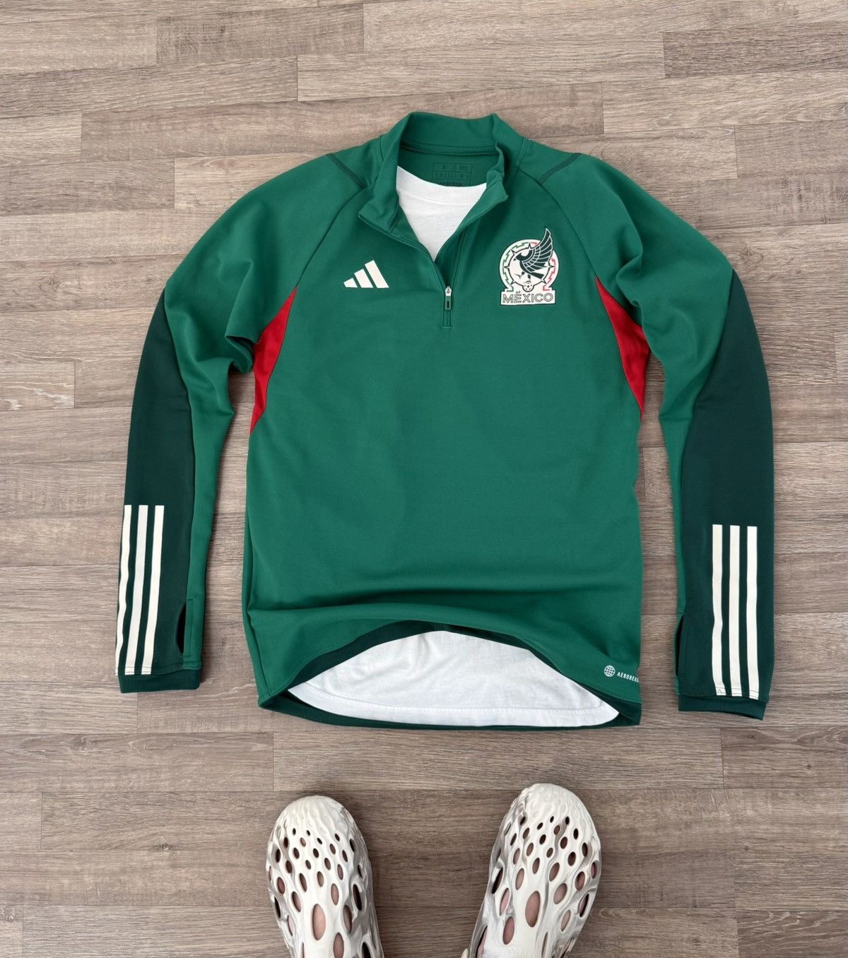 Vintage Adidas Y2K Mexico National Track Soccer Blokecore Jacket Size US S / EU 44-46 / 1 - 2 Thumbnail