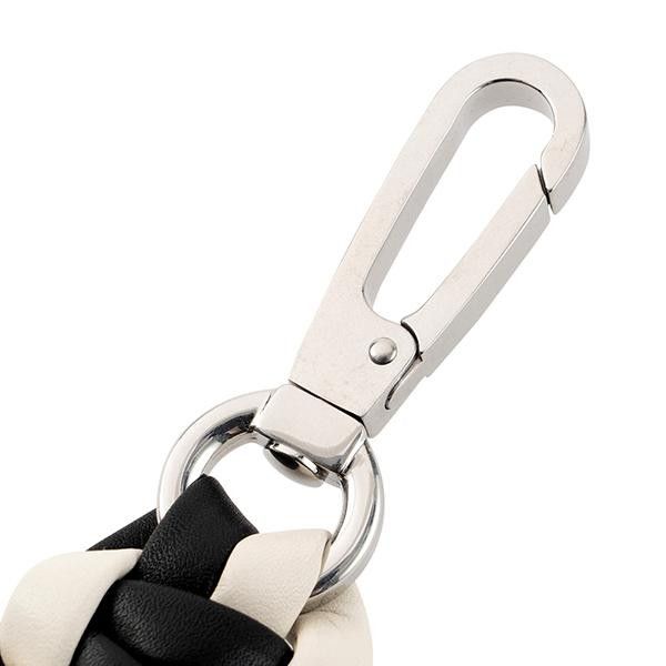 Bottega Veneta o1w1db10325 Size: OS / Key Ring in Black/White Size ONE SIZE - 3 Thumbnail