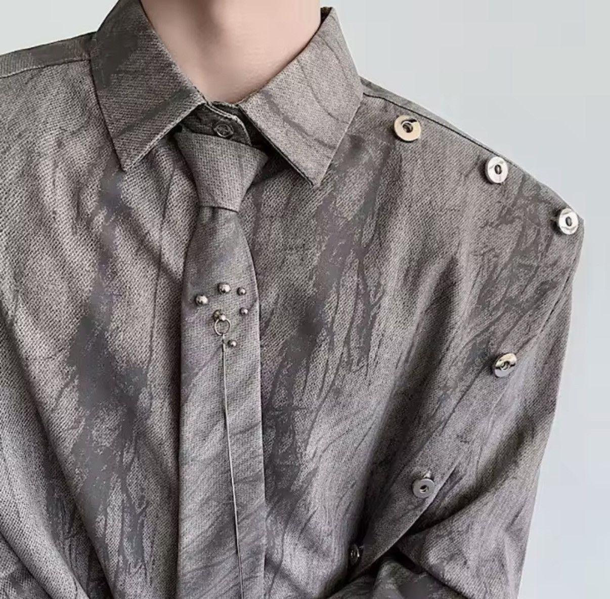Other Designer Streetwear Asymmetric Punk Long Sleeve Shirt Size US M / EU 48-50 / 2 - 6 Thumbnail