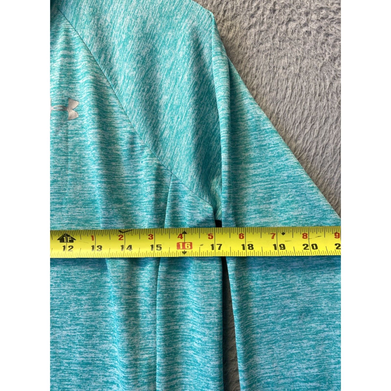 Under Armour Under Armour Hoodie Shirt Womens M Teal UA Logo Loose Heatgear Pullover/155-35 Size M / US 6-8 / IT 42-44 - 4 Thumbnail