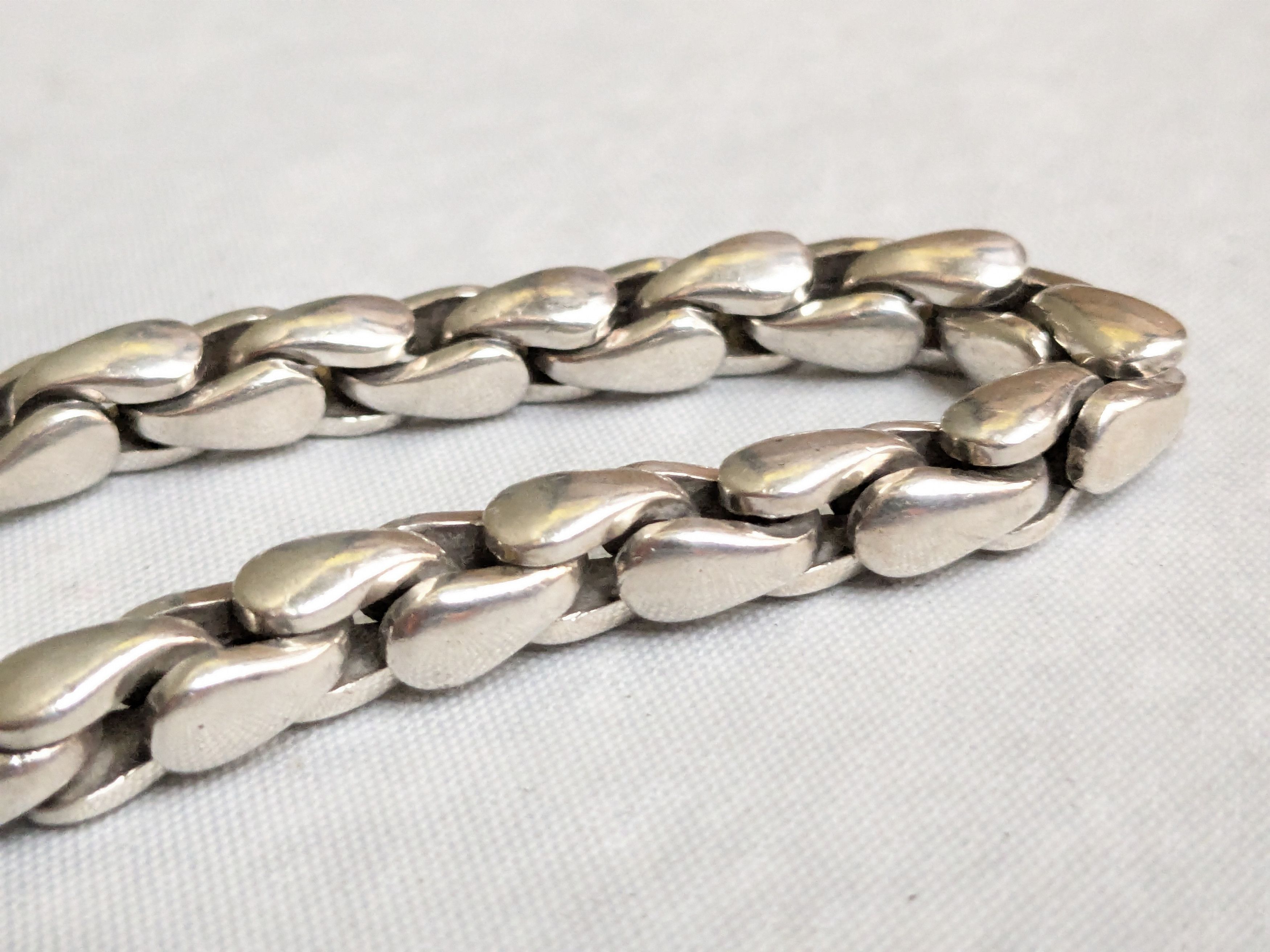 Jewelry Vintage Sterling Silver Bracelet Box Link Wheat Foxtail 6.5" Size ONE SIZE - 5 Thumbnail