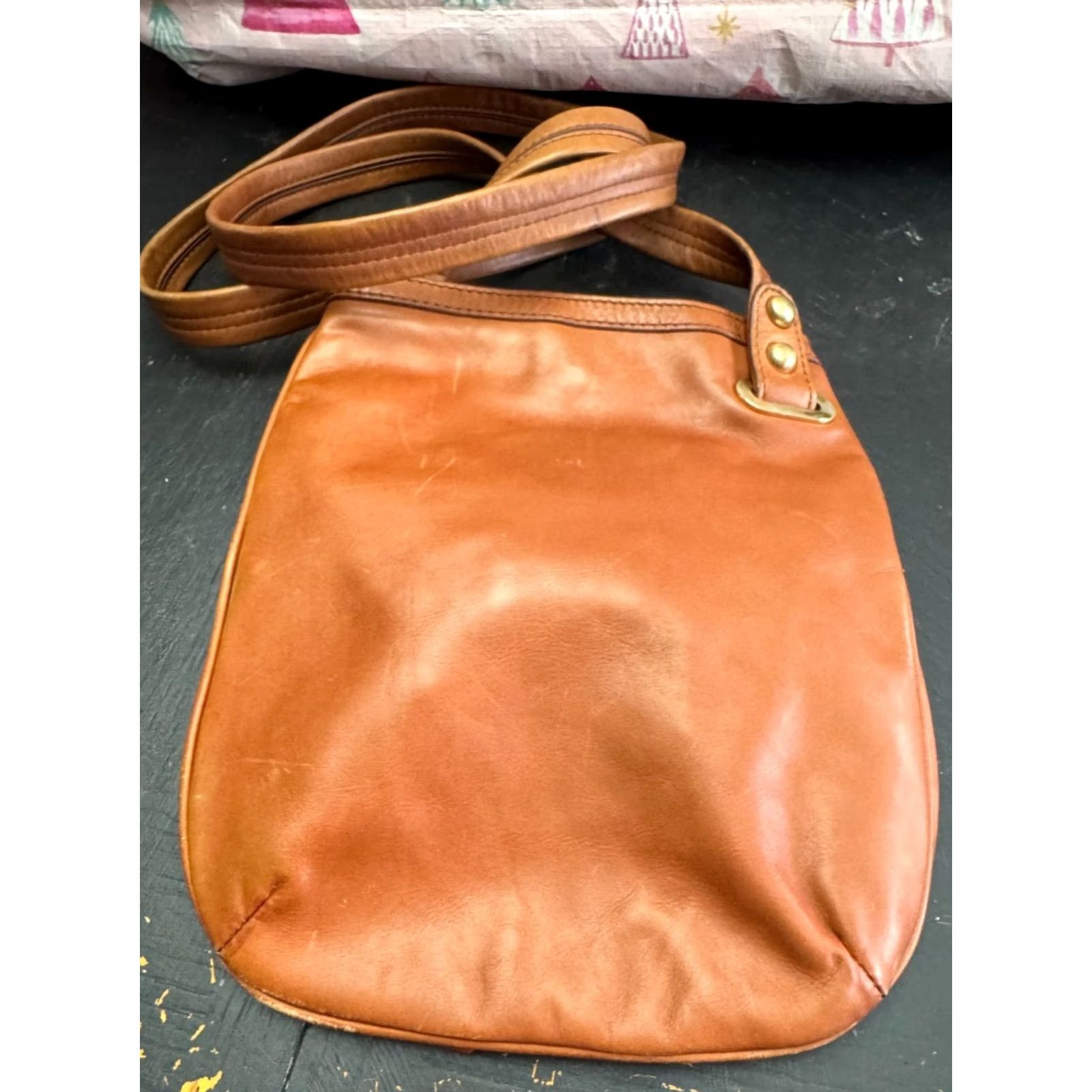 Steve Madden Steve Madden Crossbody Bag Small Cognac Gold Hardware Lock Strap Purse Shoulder Tote Steven Size ONE SIZE - 2 Thumbnail