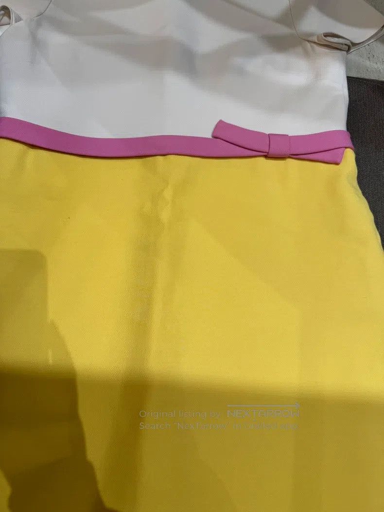 Valentino Valentino Yellow and white color-blocked slim dress Size M / US 6-8 / IT 42-44 - 3 Thumbnail